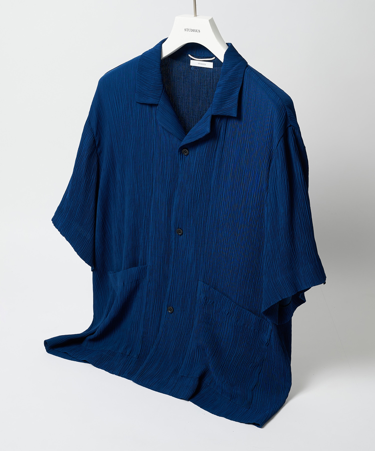 Silky Pleats Open Shirts