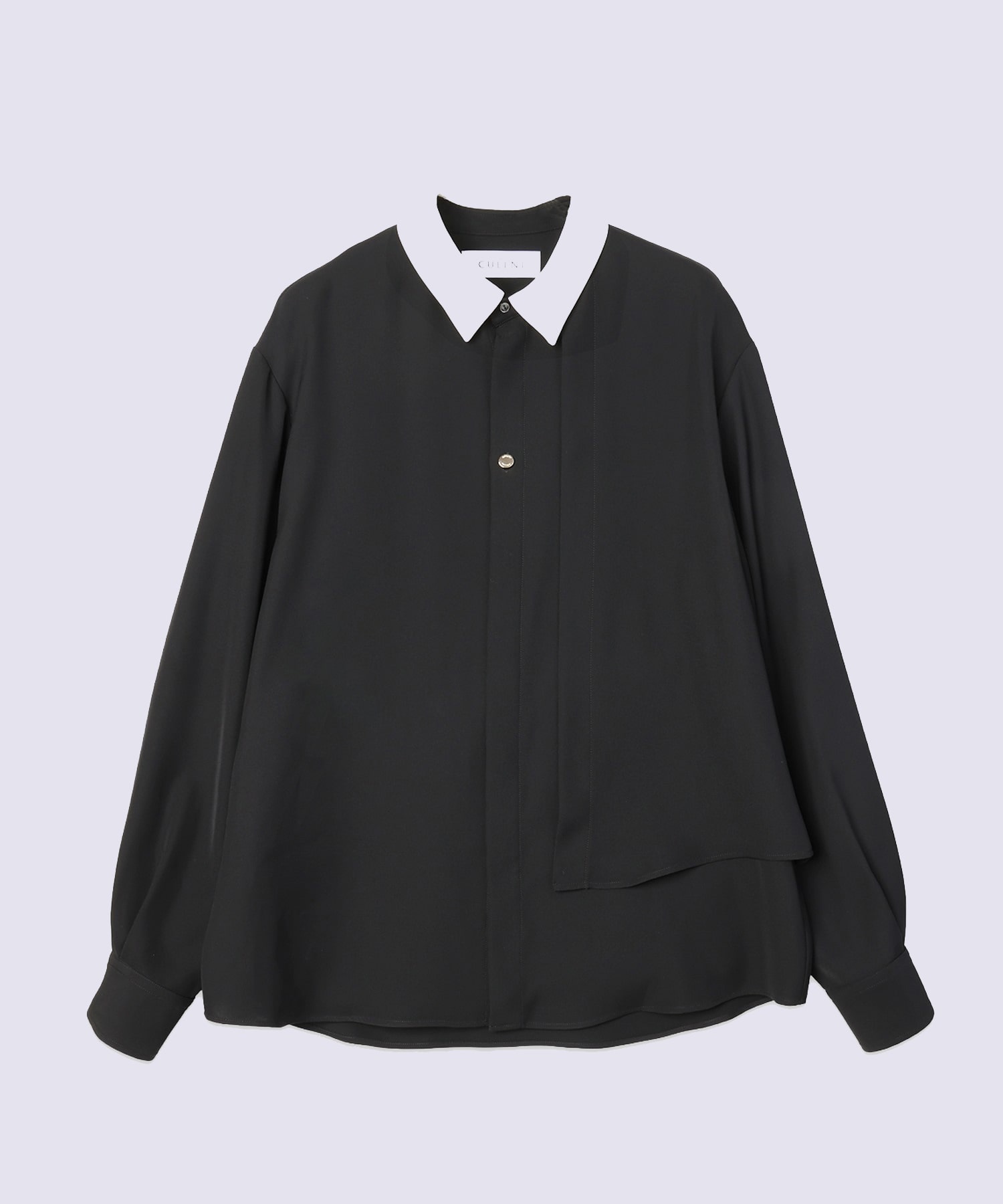 Double Satin Asymmetrical Layered Shirt