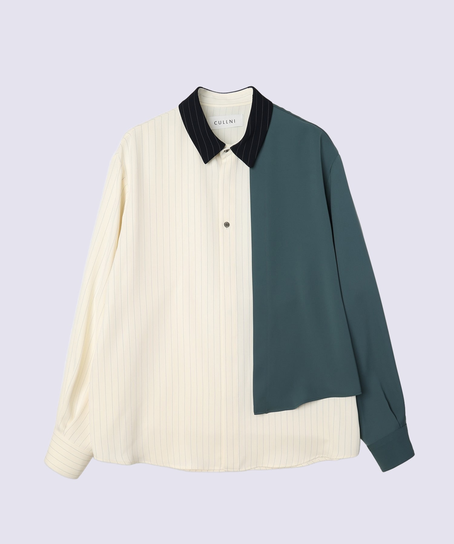 Double Satin Asymmetrical Layered Shirt
