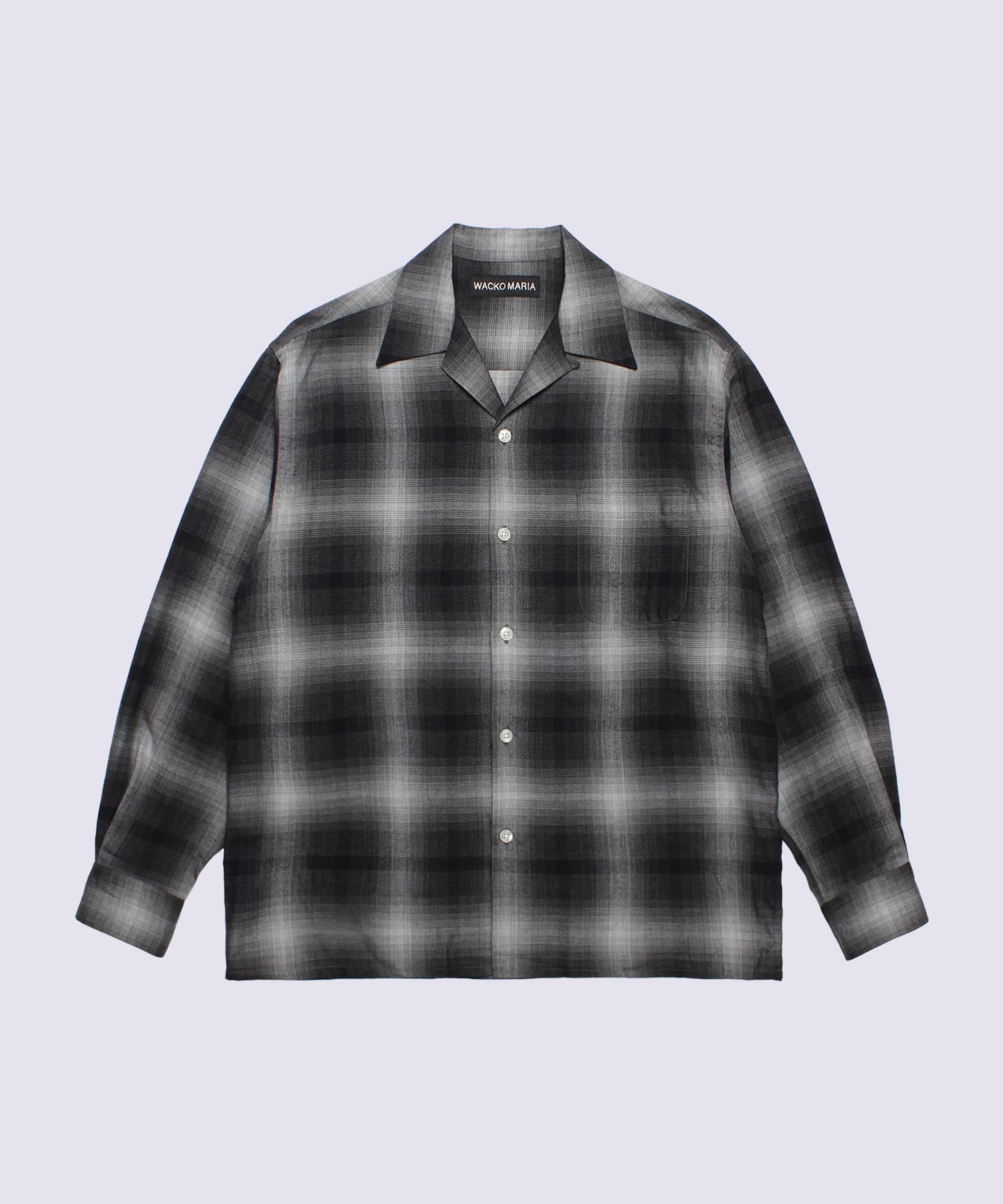 OMBRE CHECK OPEN COLLAR SHIRT L/S ( TYPE-1 )