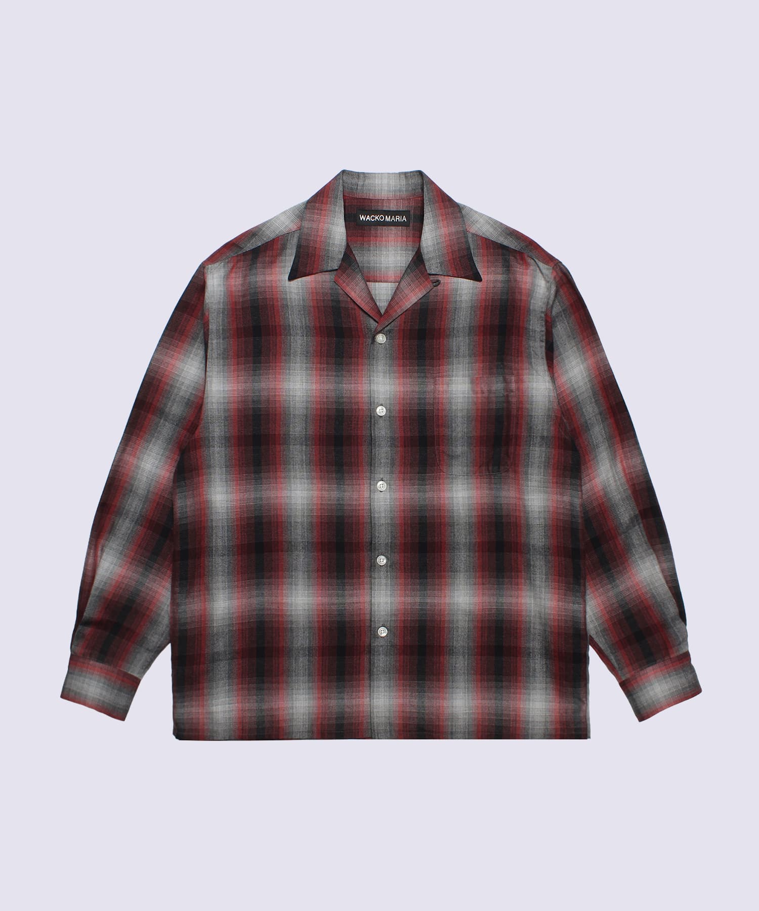 OMBRE CHECK OPEN COLLAR SHIRT L/S ( TYPE-1 )