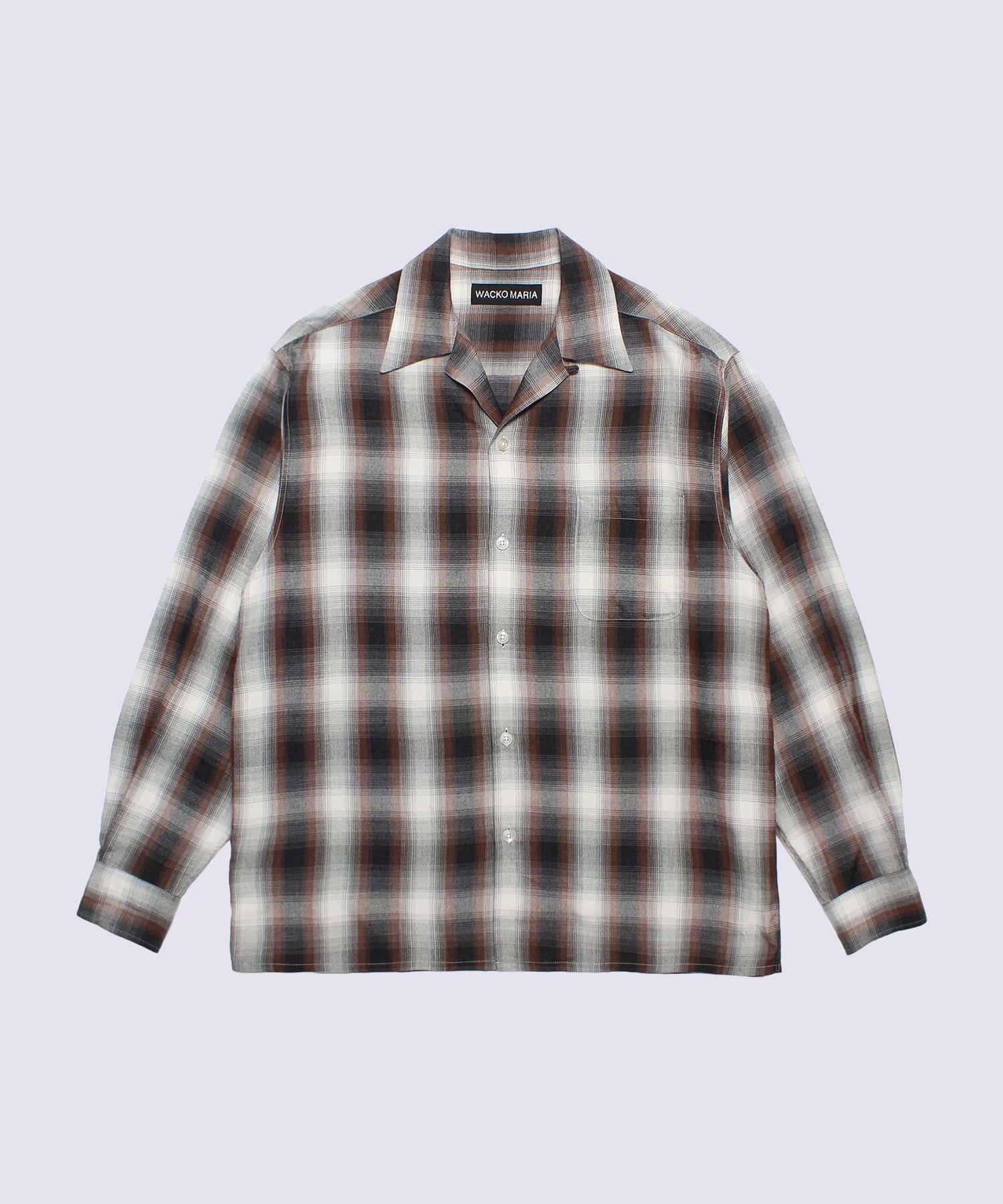 OMBRE CHECK OPEN COLLAR SHIRT L/S ( TYPE-2 )