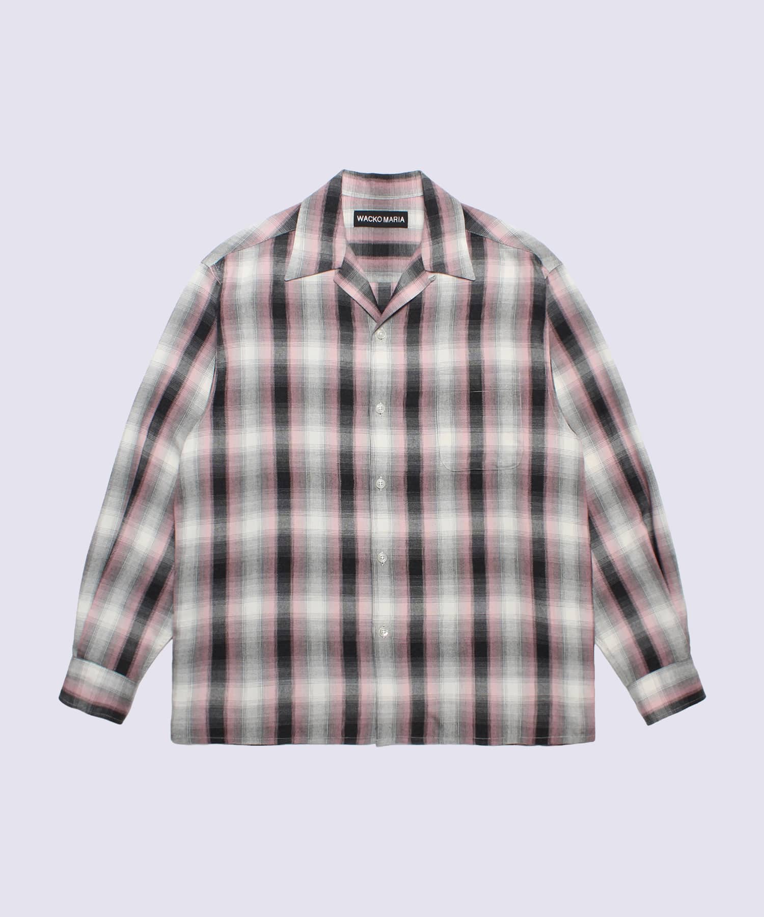 OMBRE CHECK OPEN COLLAR SHIRT L/S ( TYPE-2 )