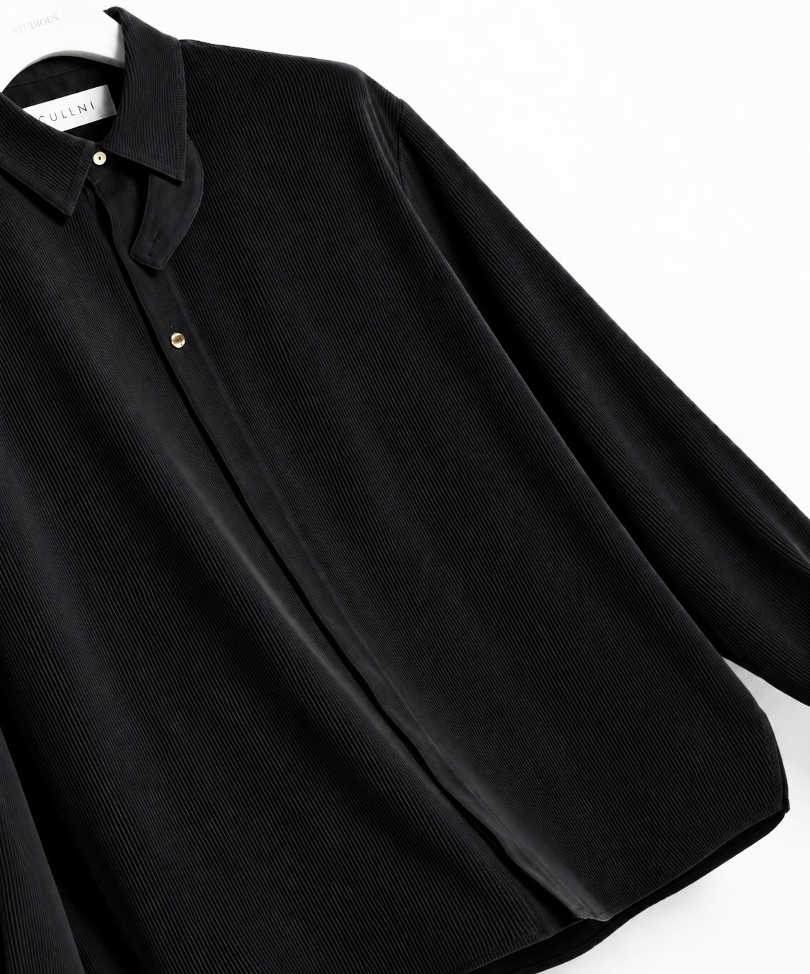 EX.Cord Pique Chin Tab Long Sleeve Shirt