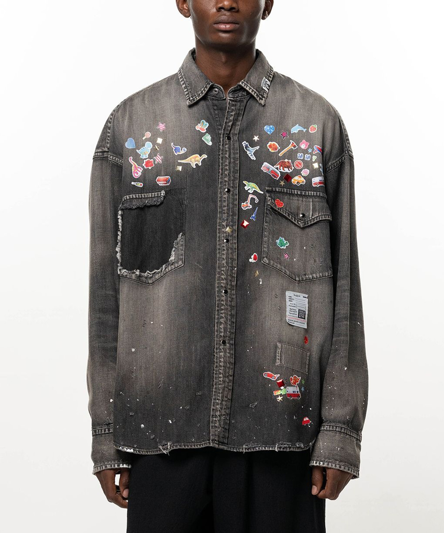 DENIM SHIRTS w STICKER