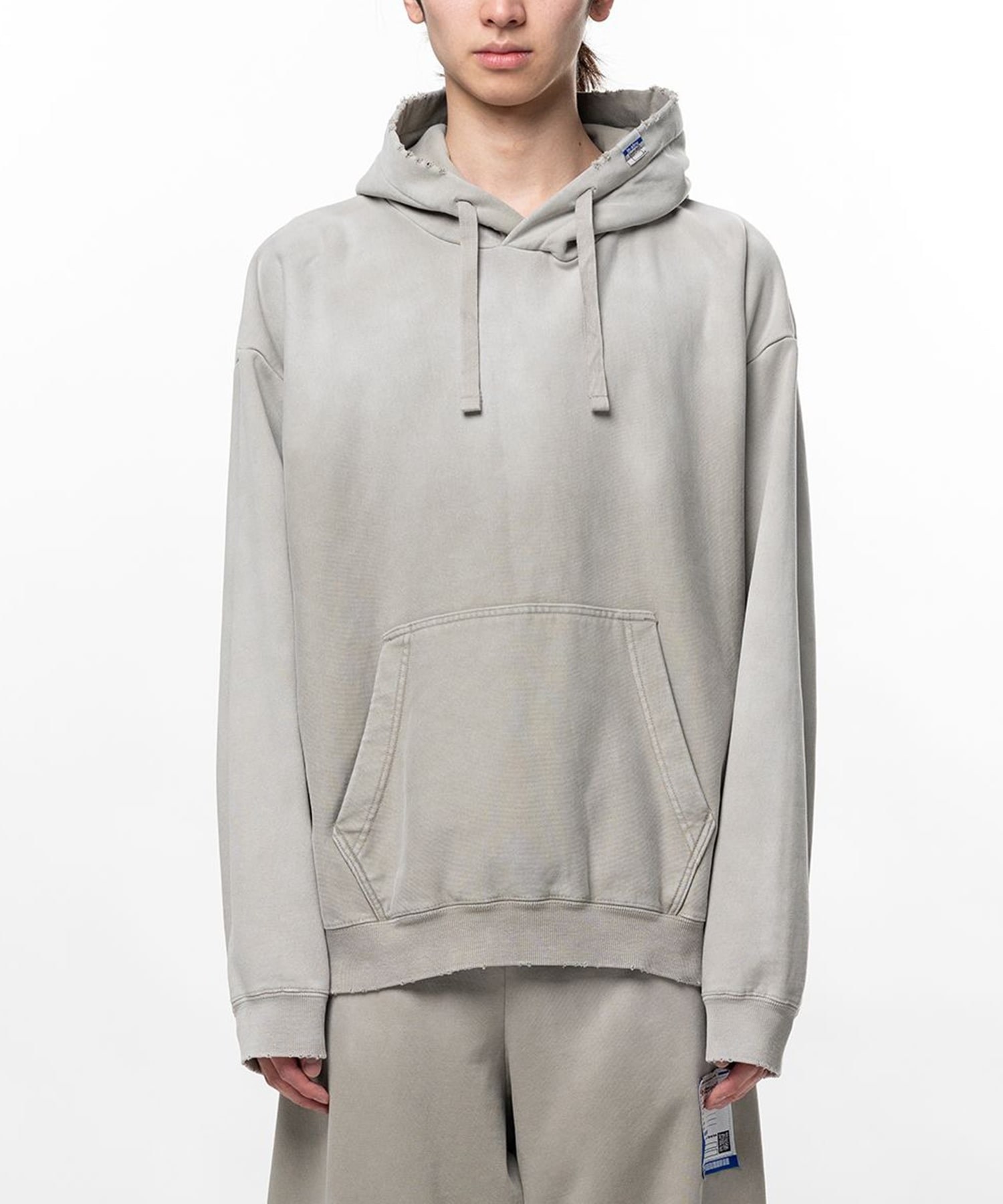 FRENCH TERRY DISTRESSED HOODIE