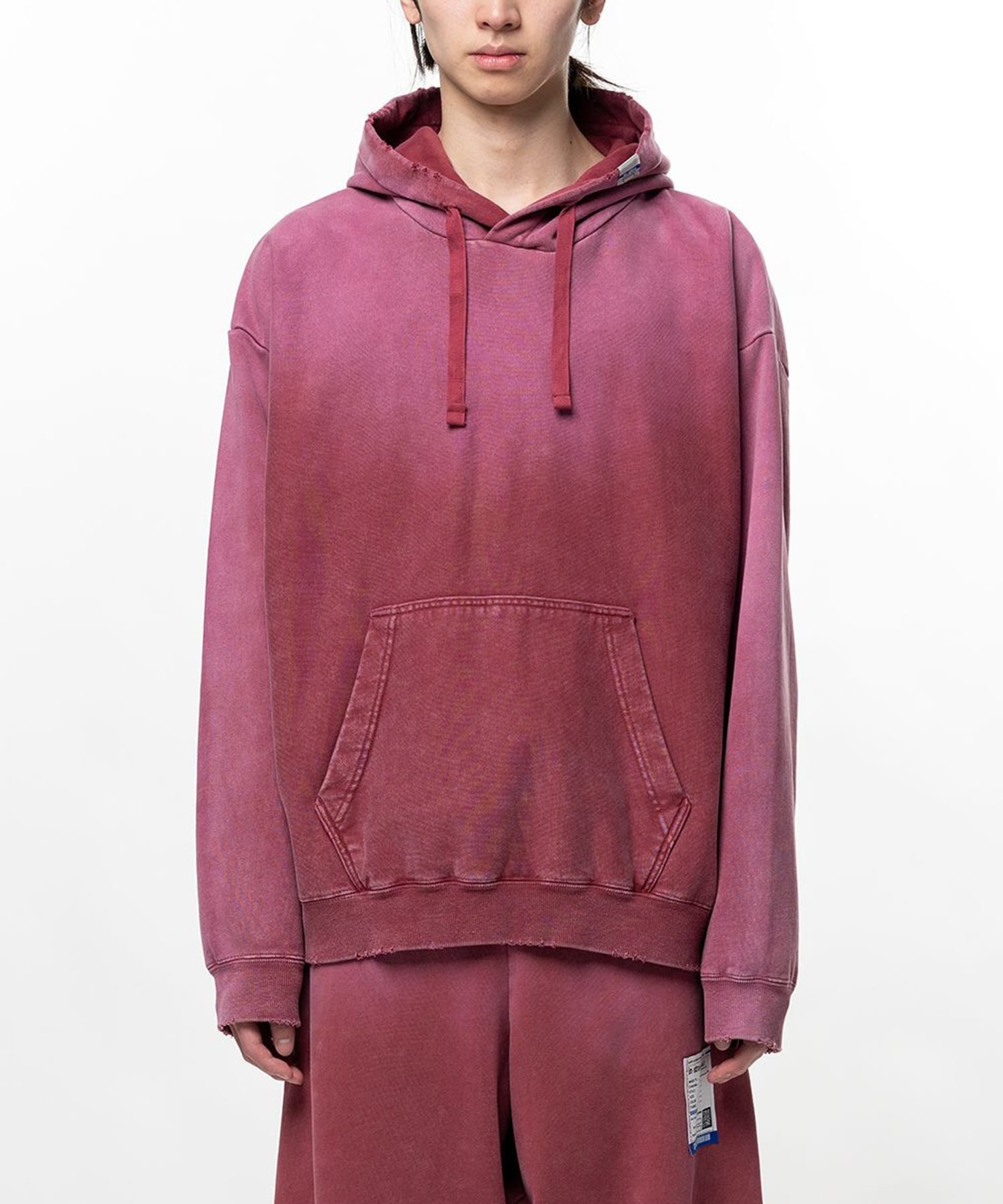 FRENCH TERRY DISTRESSED HOODIE