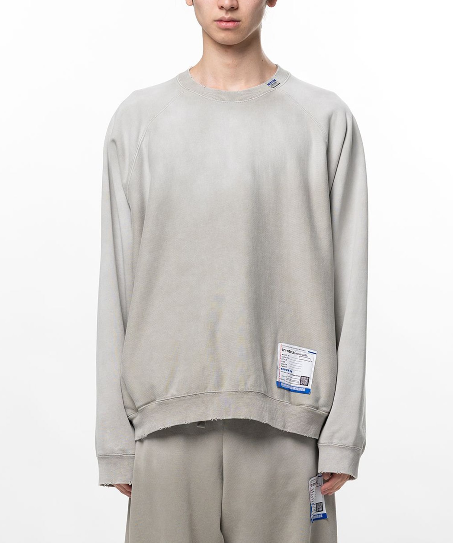 FRENCH TERRY DISTRESSED PULLOVER