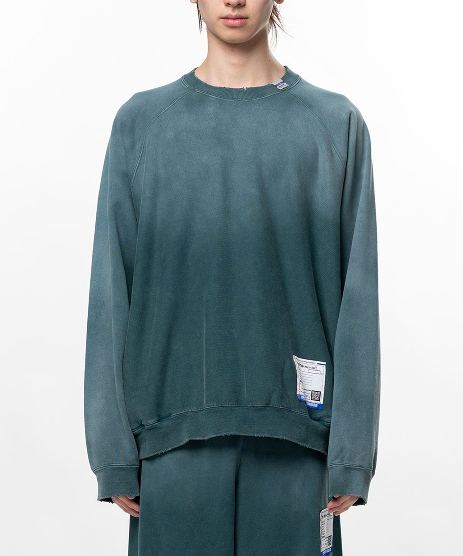 FRENCH TERRY DISTRESSED PULLOVER