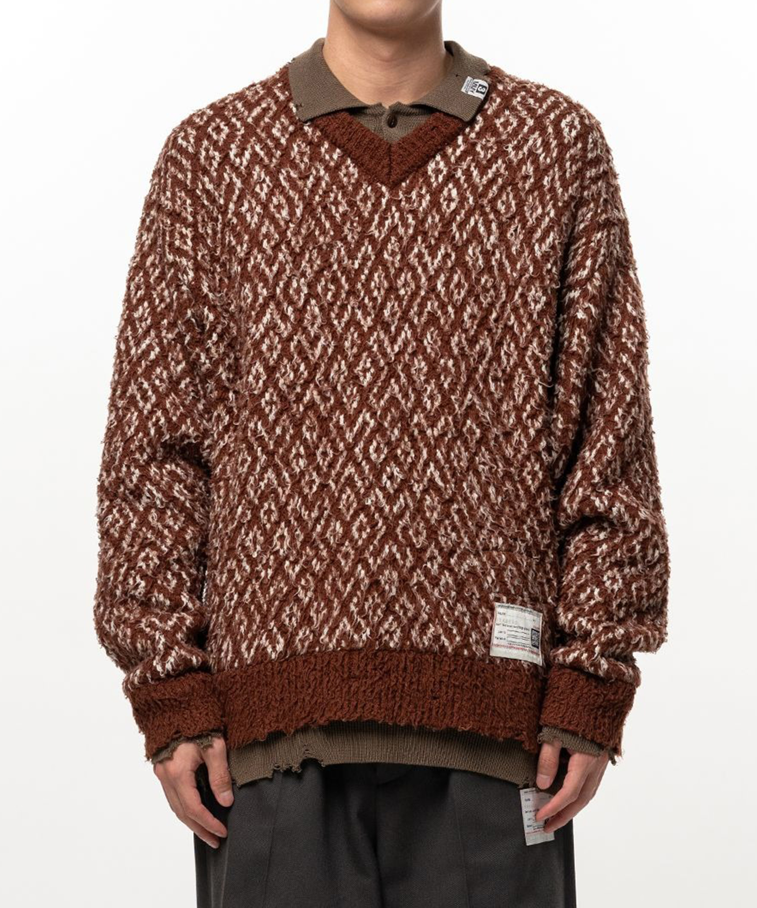 LAYERED KNIT PULLOVER