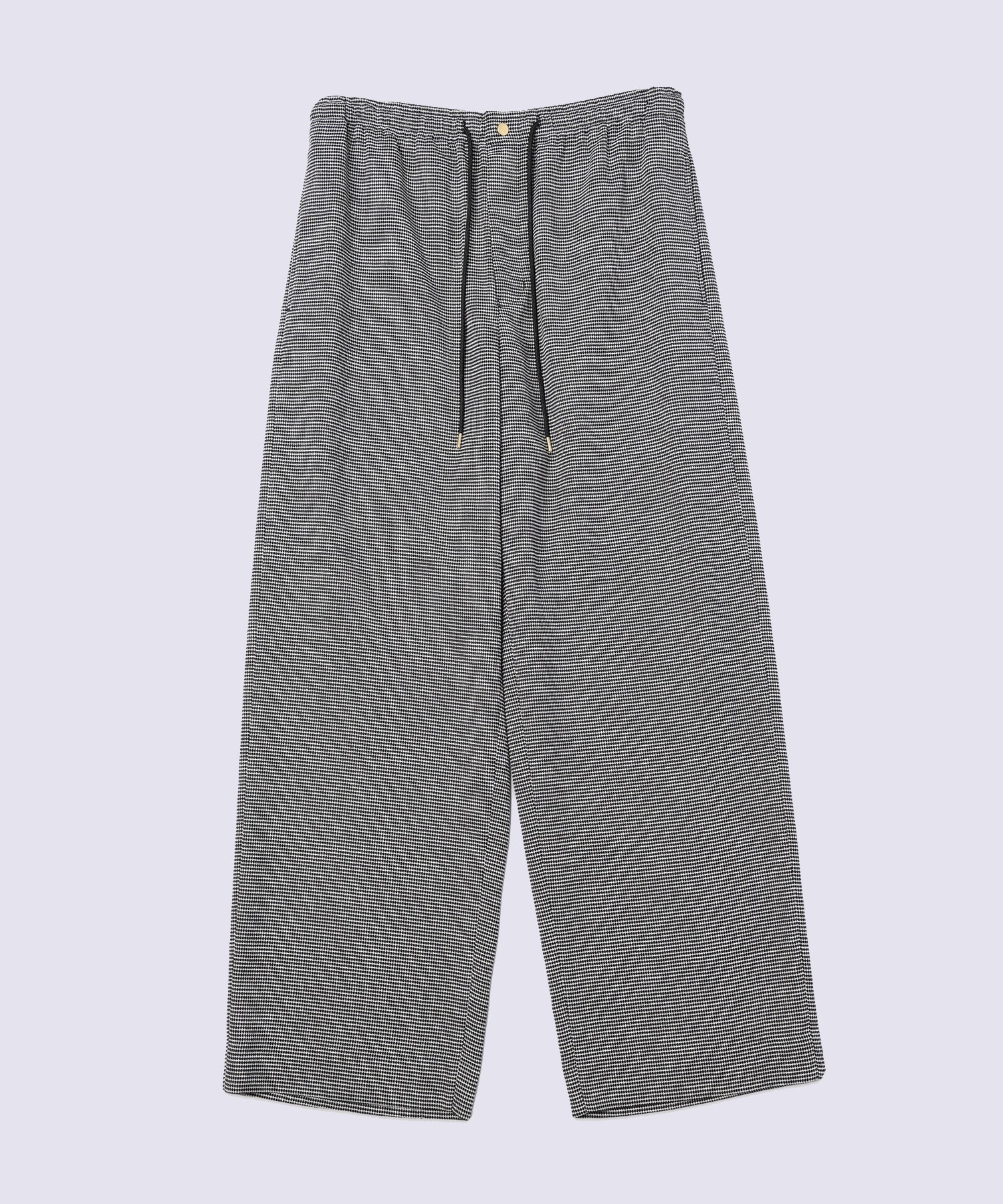 Mix Yarn Mesh Drawstring Wide Pants