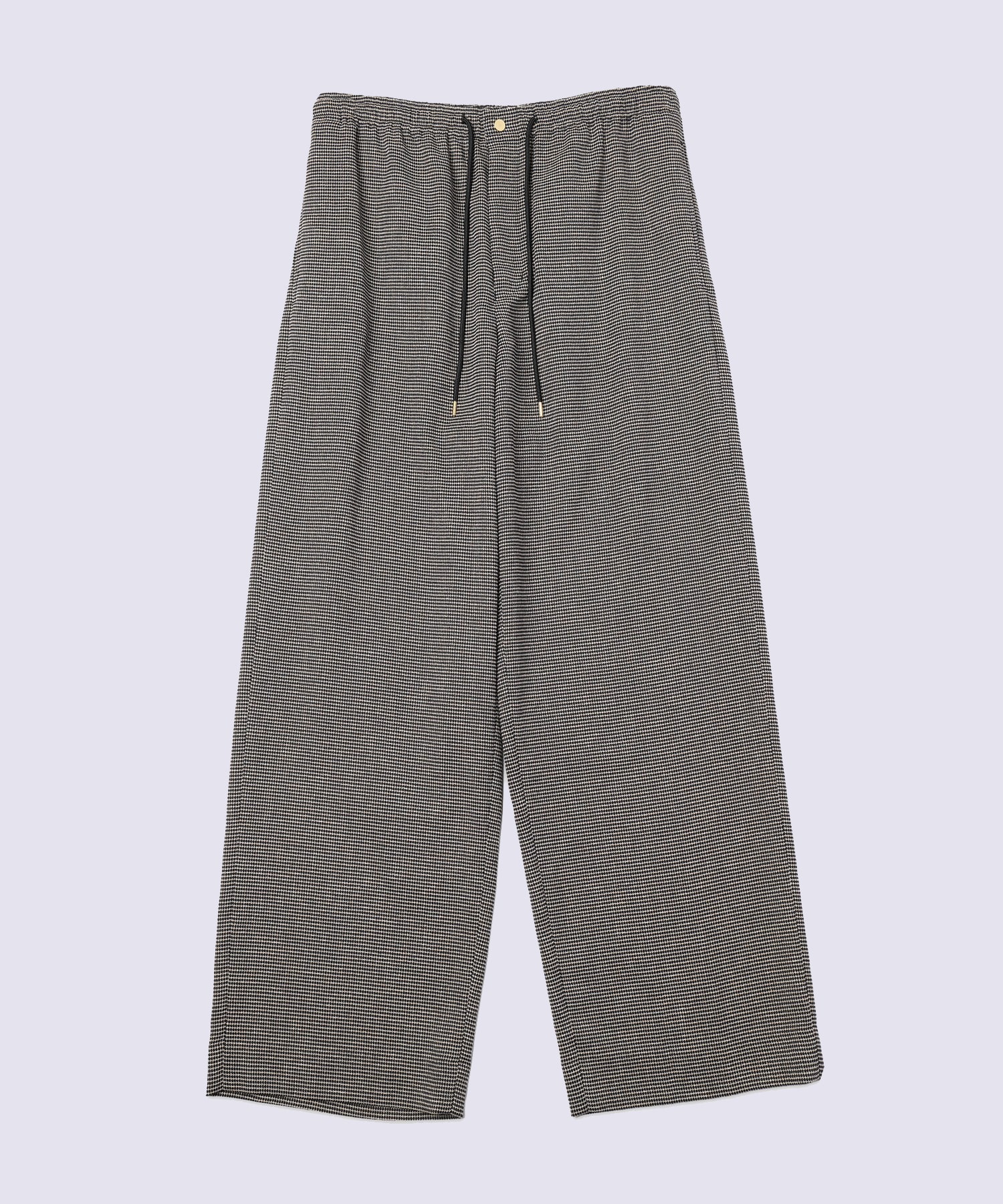 Mix Yarn Mesh Drawstring Wide Pants