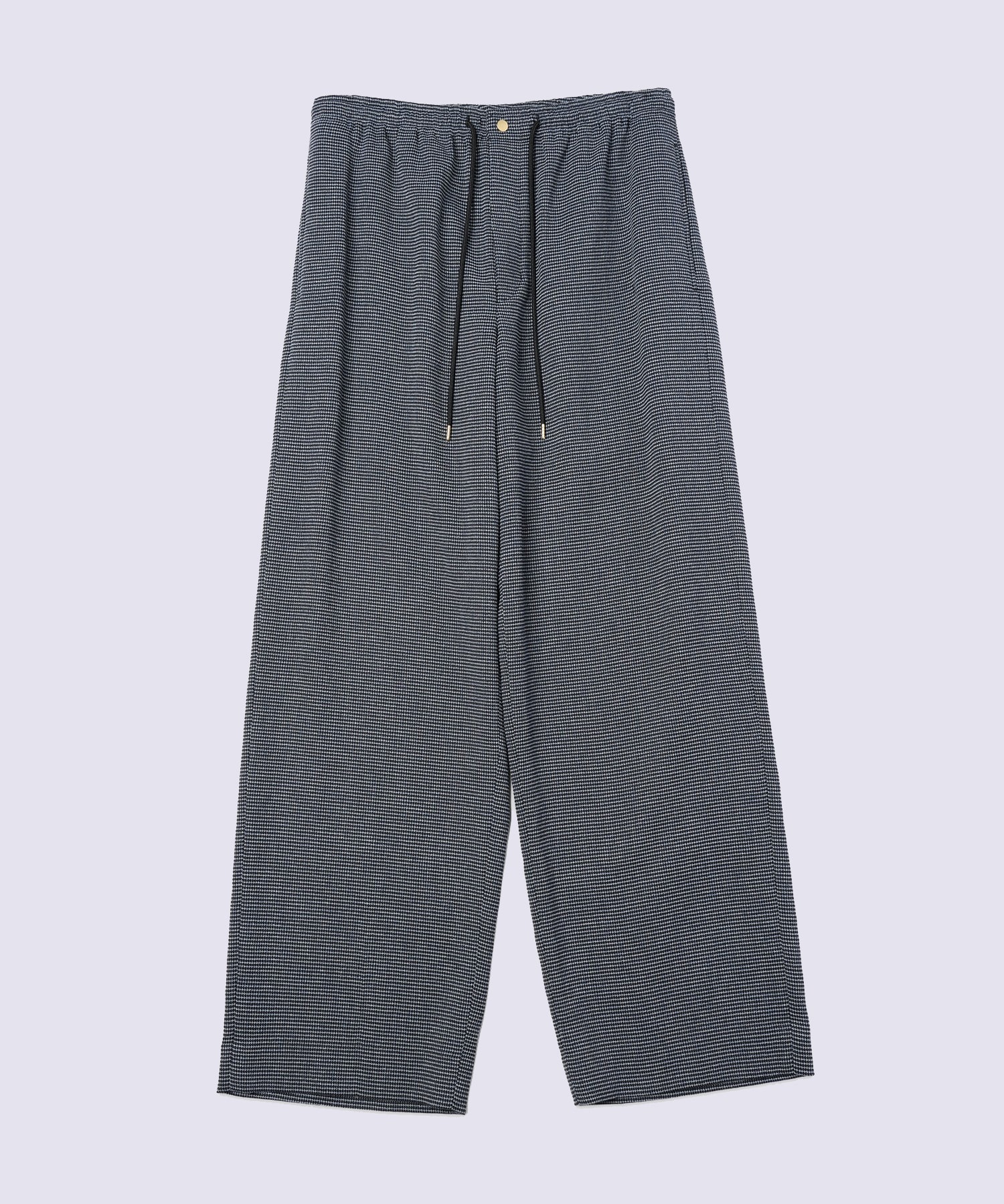 Mix Yarn Mesh Drawstring Wide Pants
