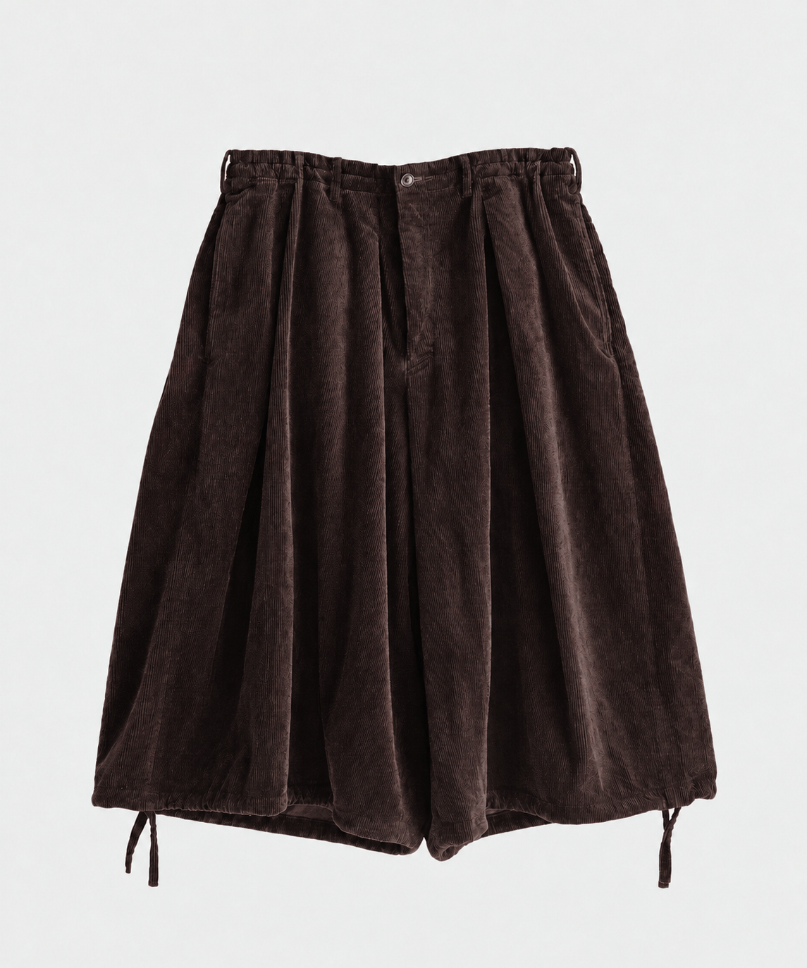Wide-leg cropped corduroy pants