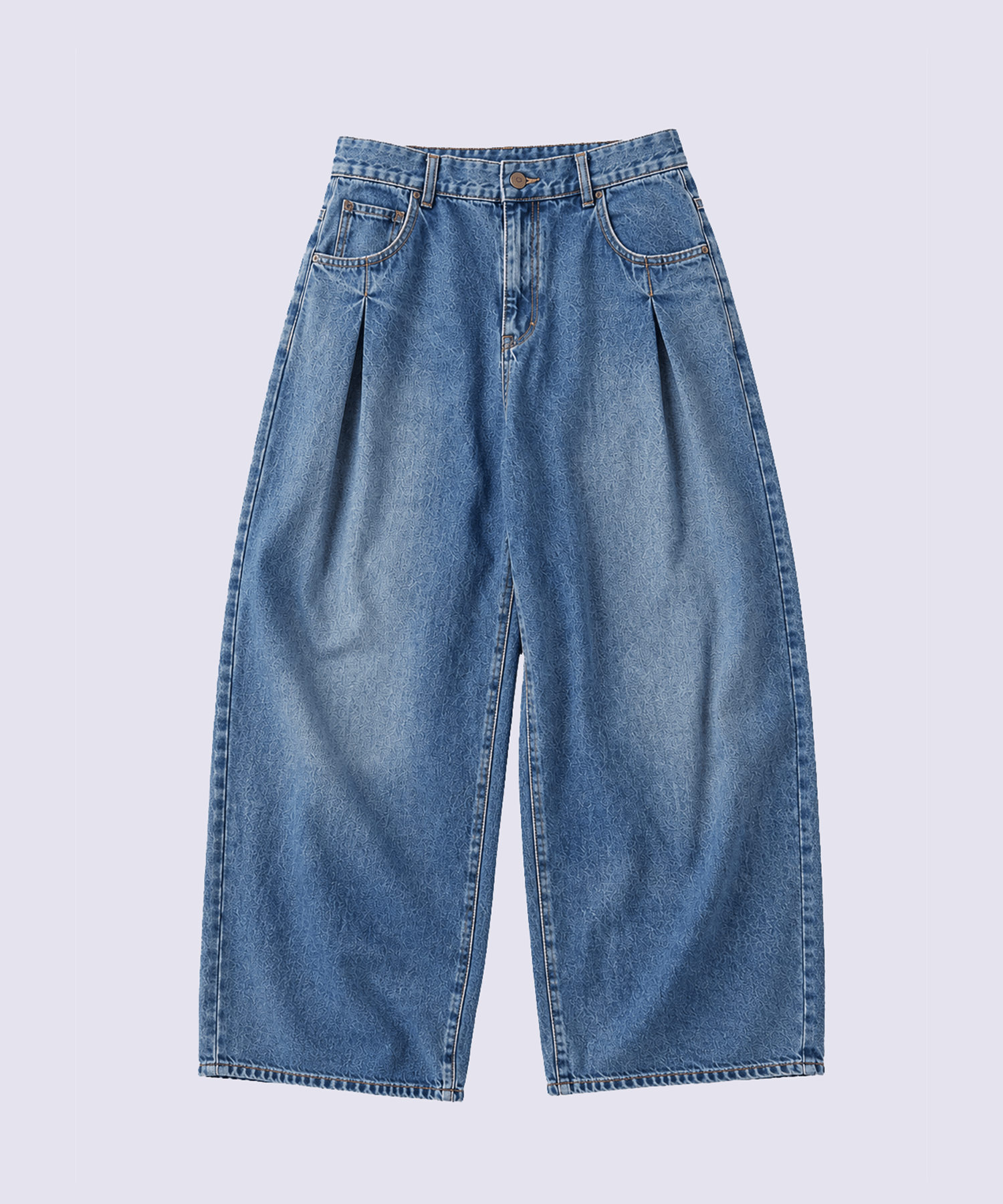 3D cutting denim pants