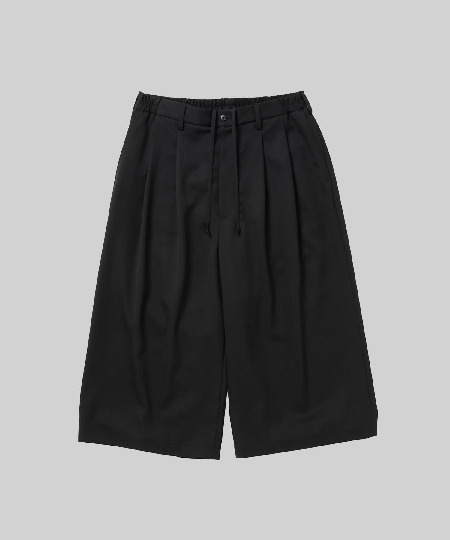 Wool Gabardine Shin Cut Easy Trousers
