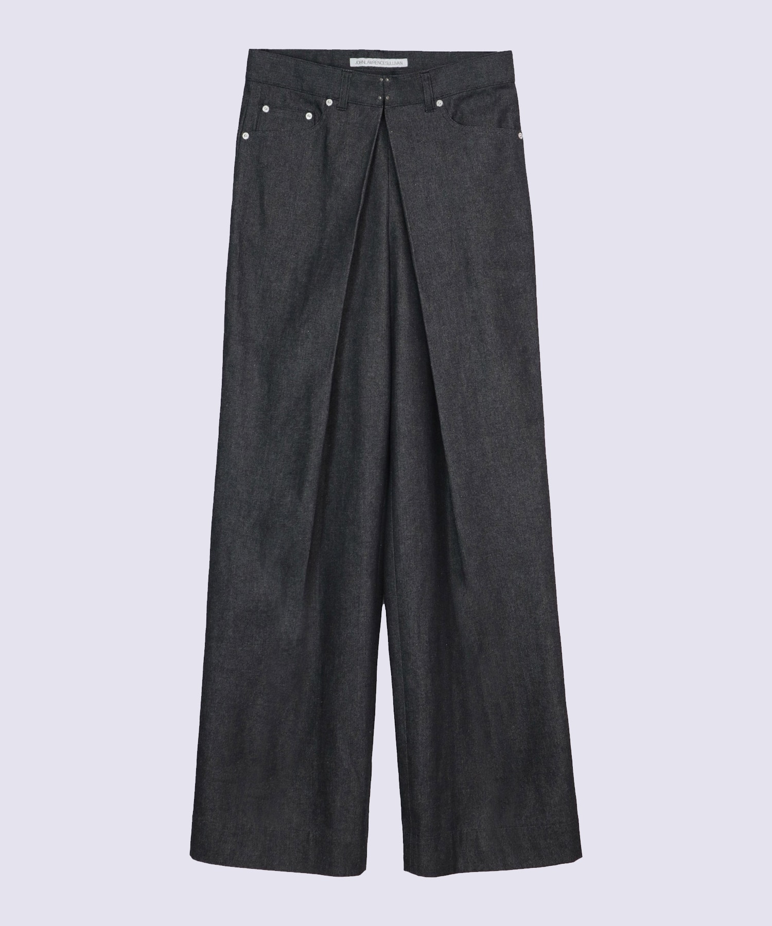 RIGID DENIM WIDE PANTS (SHORT LENGTH)