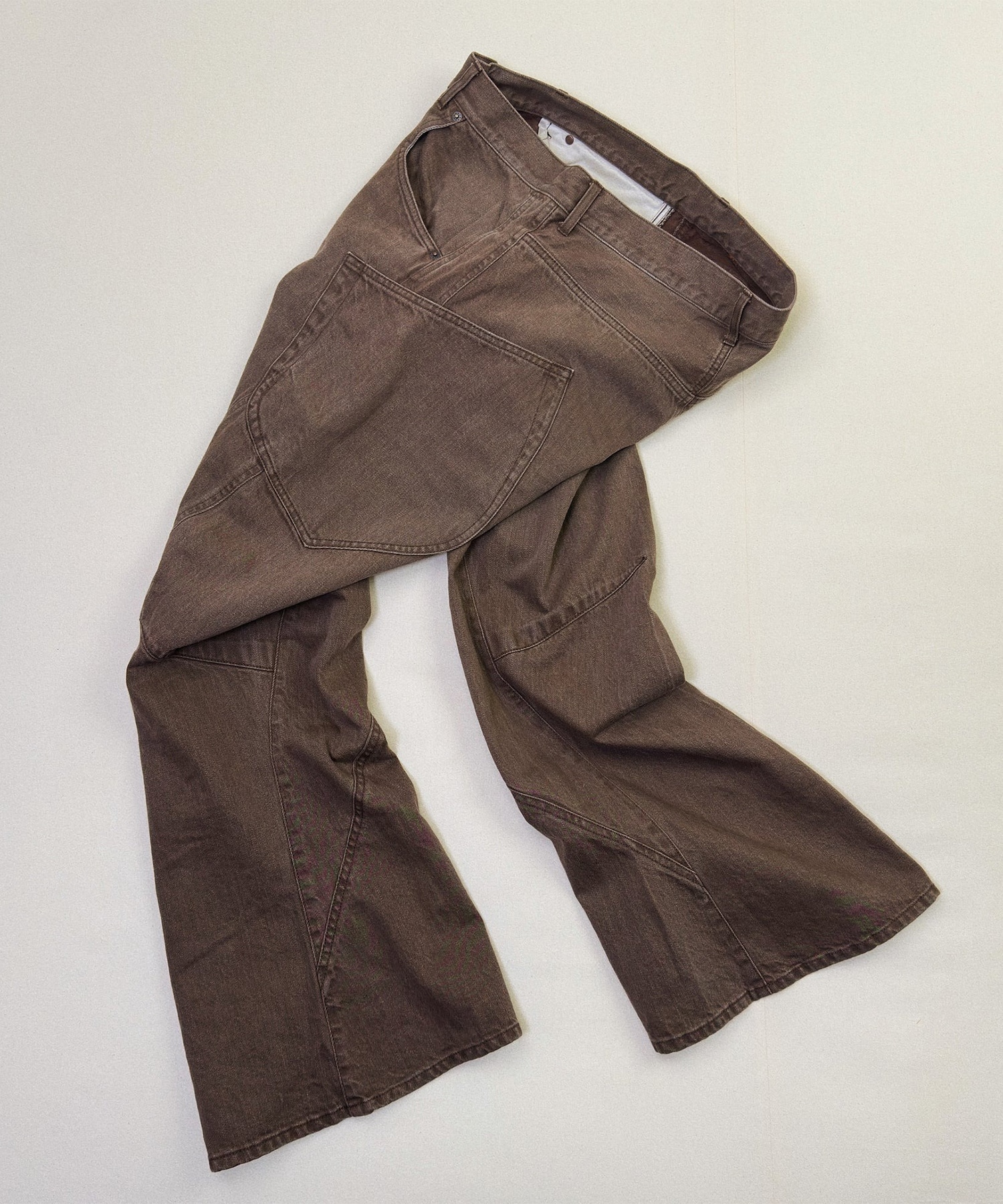 3D cutting denim pants