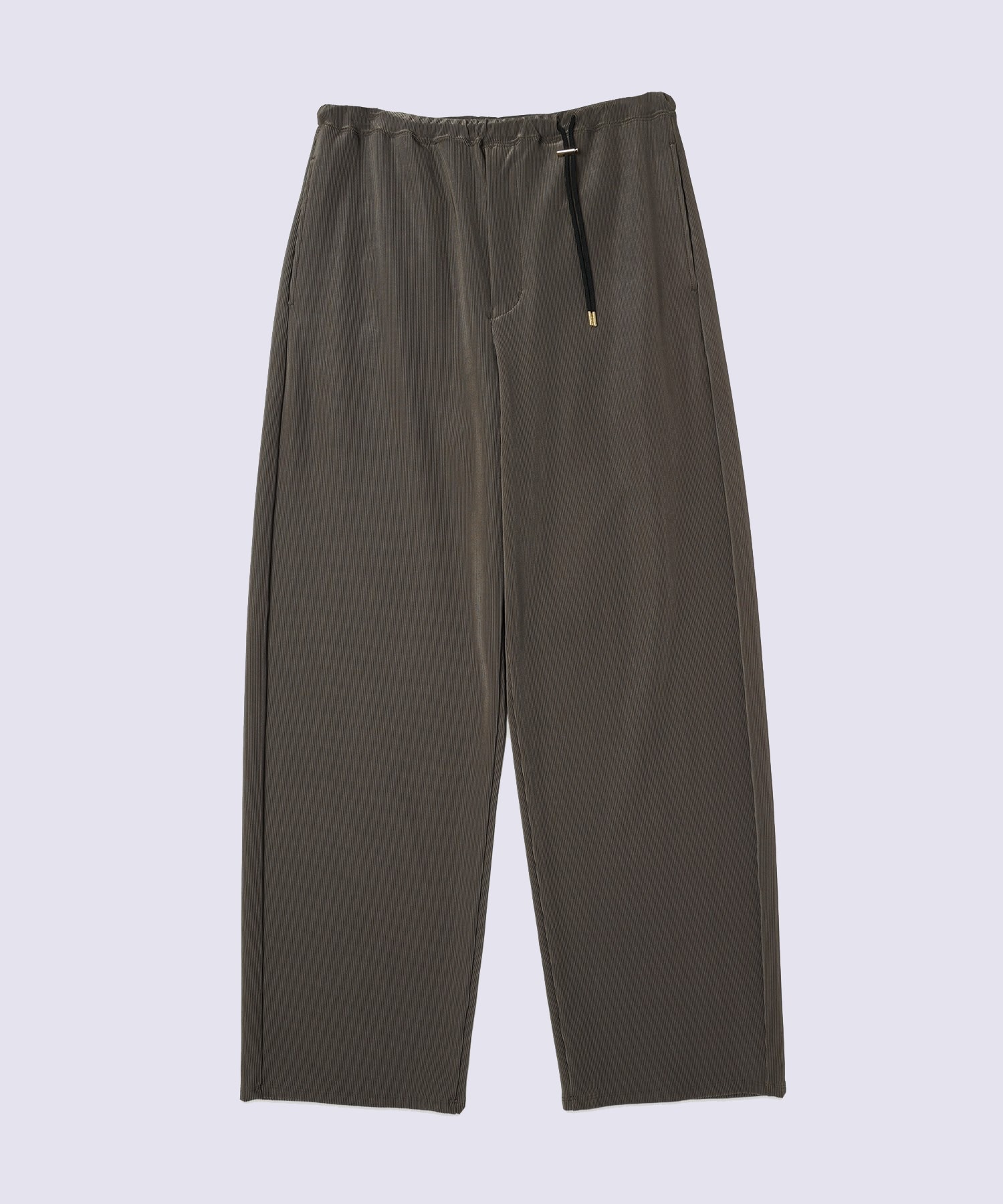 Stretch Fiber Cord Pique Drawstring Wide Pants