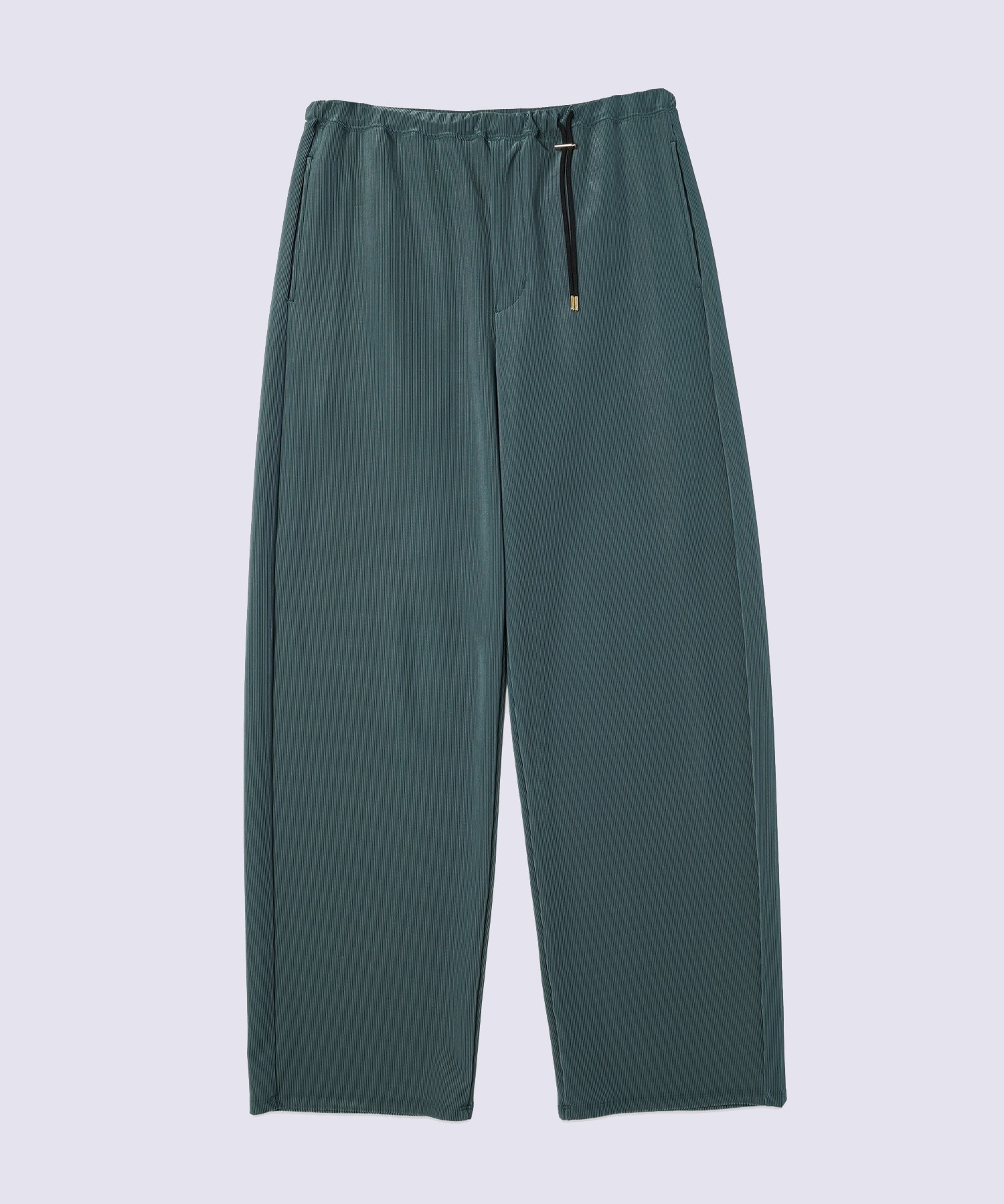 Stretch Fiber Cord Pique Drawstring Wide Pants
