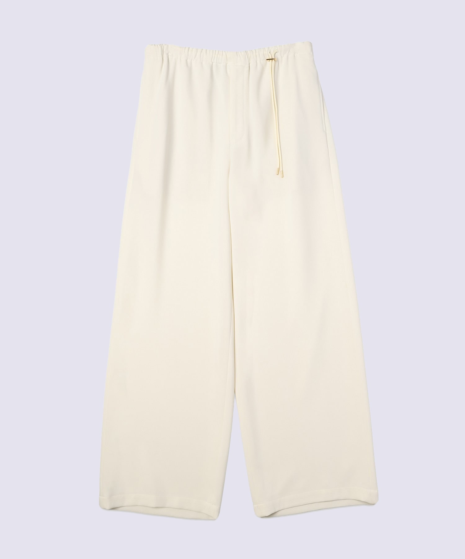 Triacetate Airy Cloth Drawstring Wide Pants