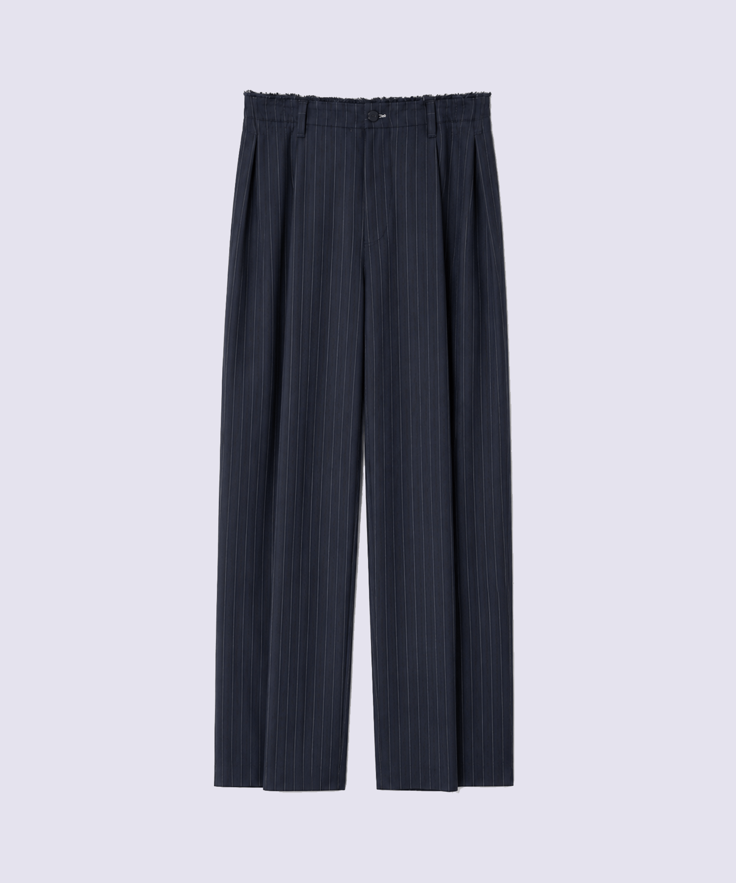 Pleats bonded wool pants