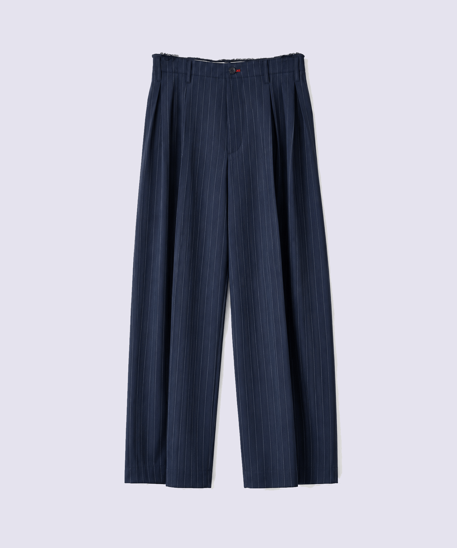 Pleats bonded wool pants
