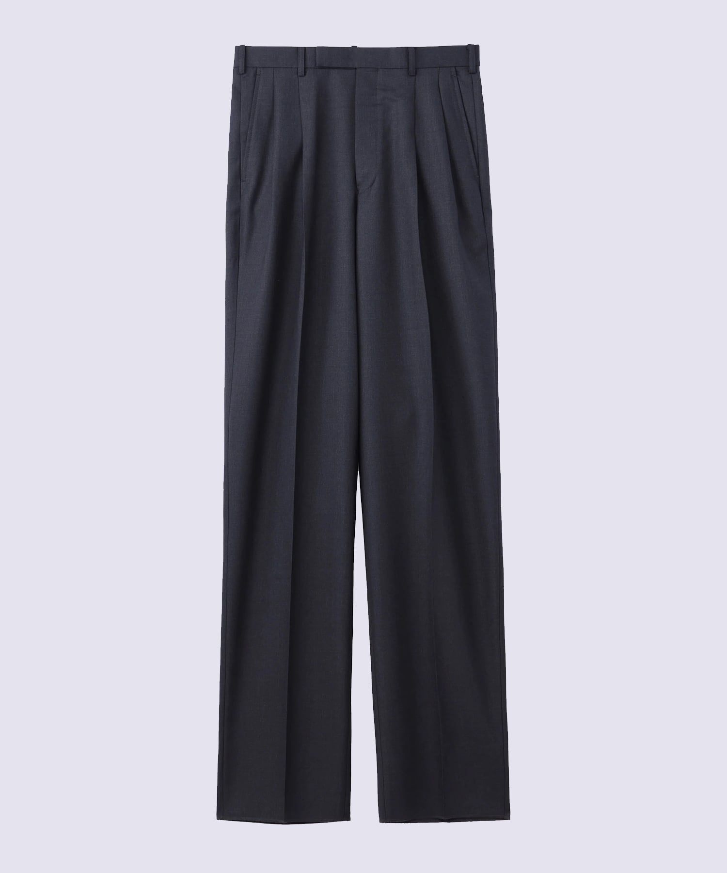WOOL PLEATED TROUSERS