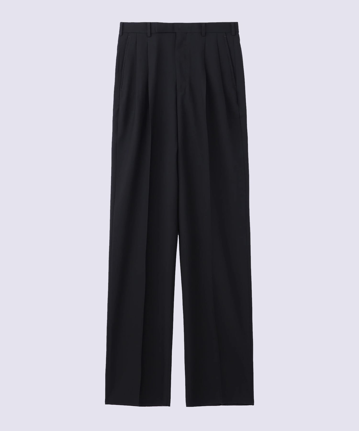 WOOL PLEATED TROUSERS