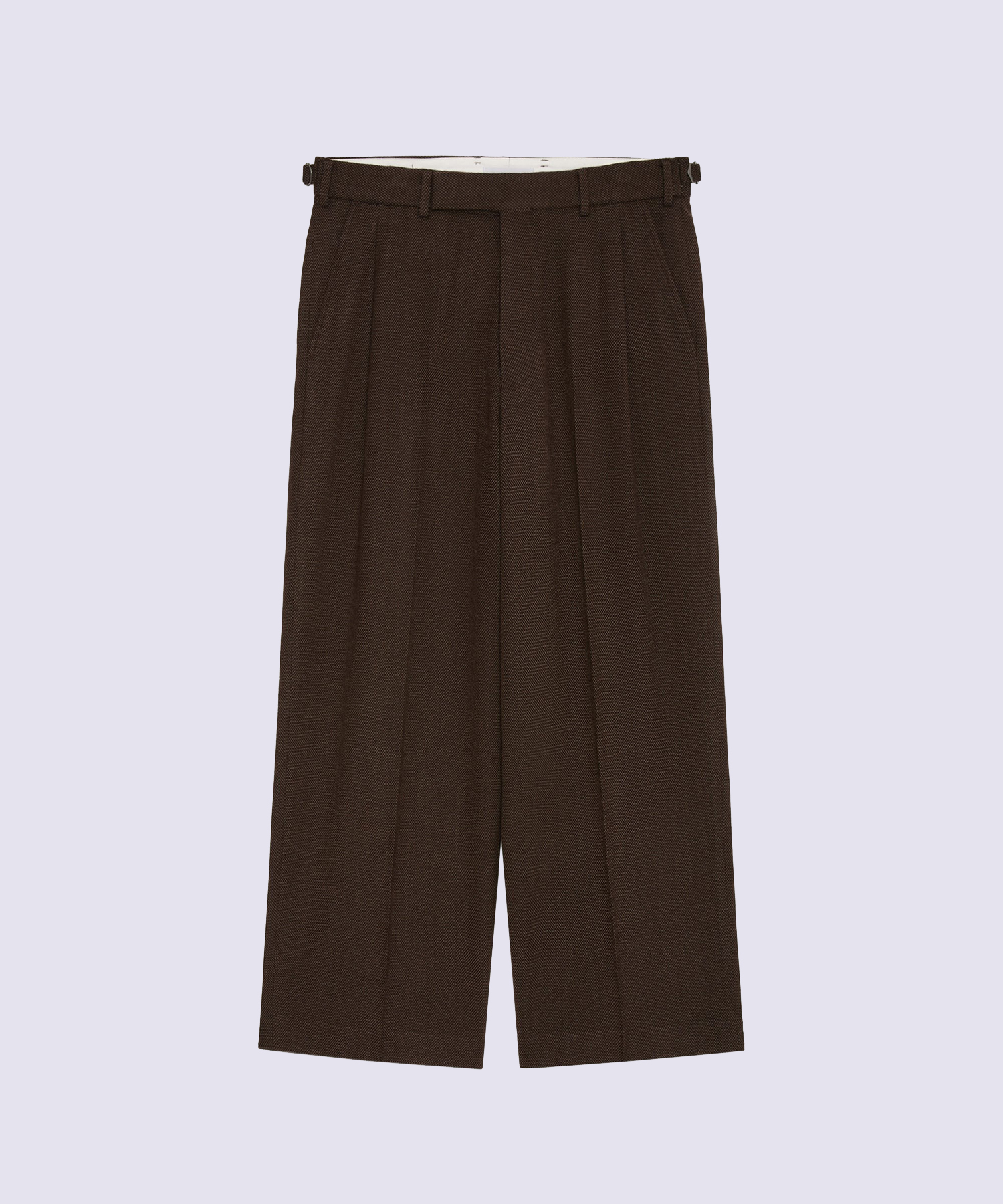 SINGLE PLEAT WIDE TROUSERS