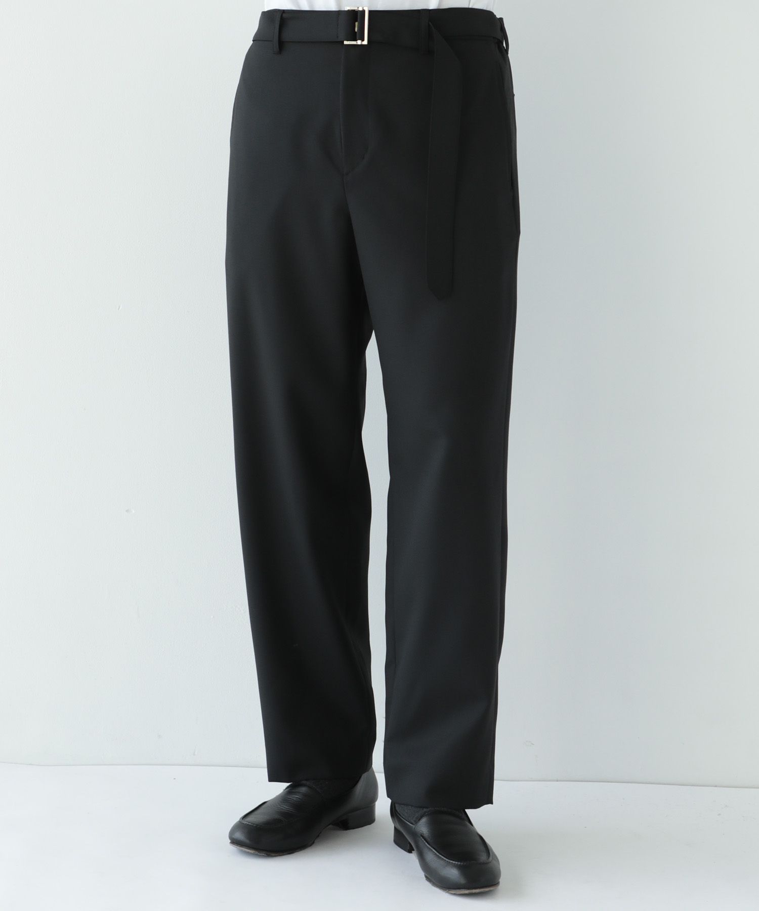 別注 Dry Gabardine Wide Pant with Long Belt