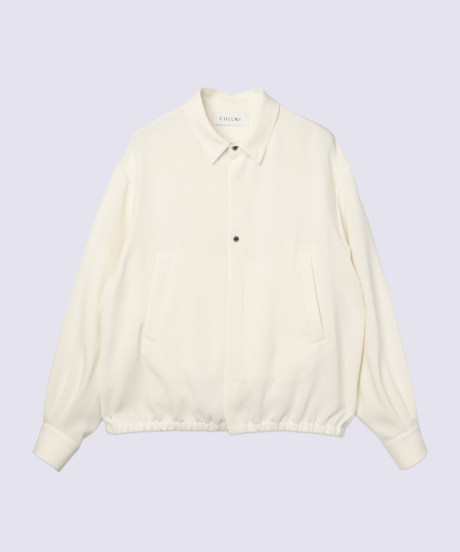 Triacetate Airy Cloth Long Sleeve Shirt Blouson