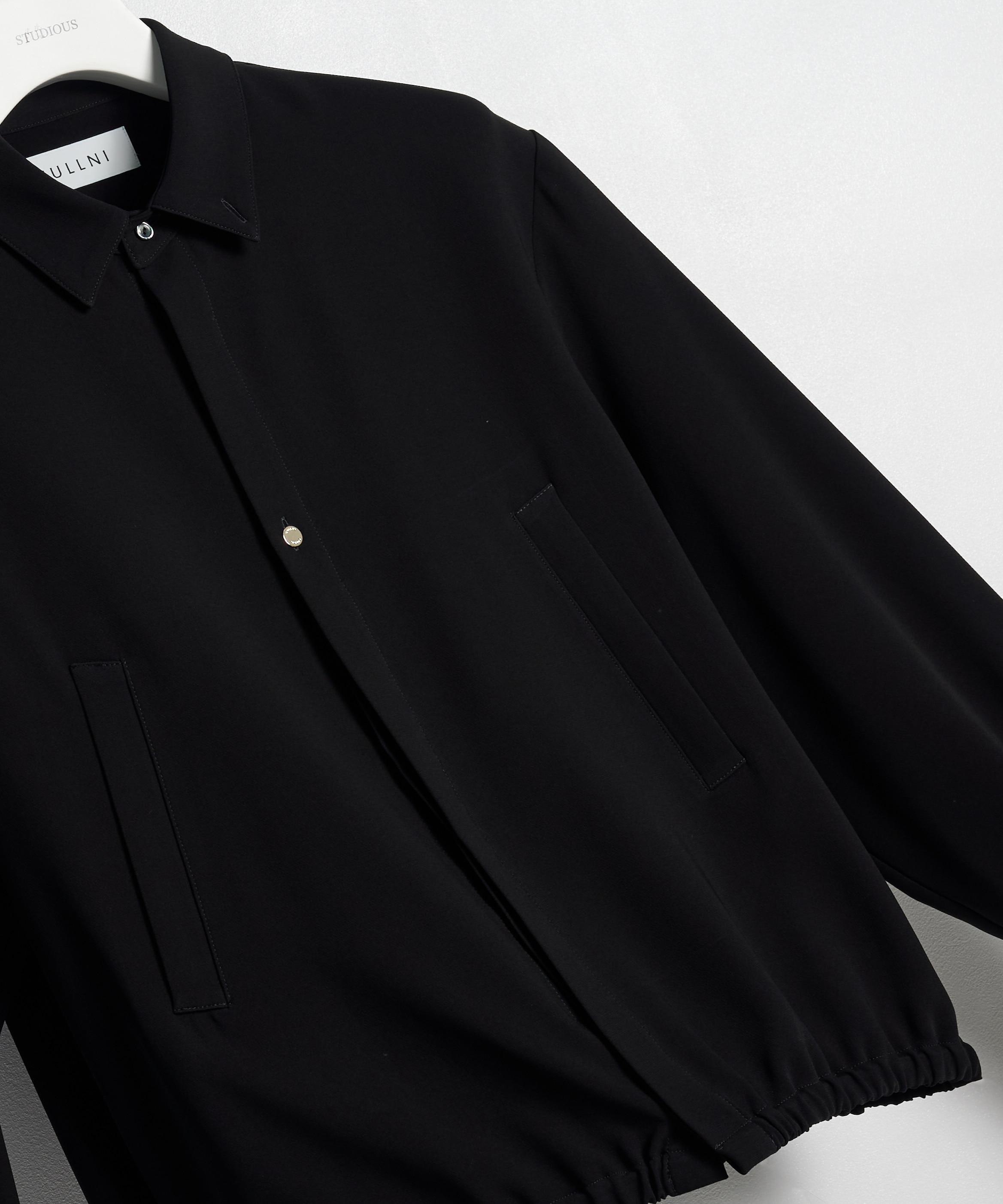 Triacetate Airy Cloth Long Sleeve Shirt Blouson