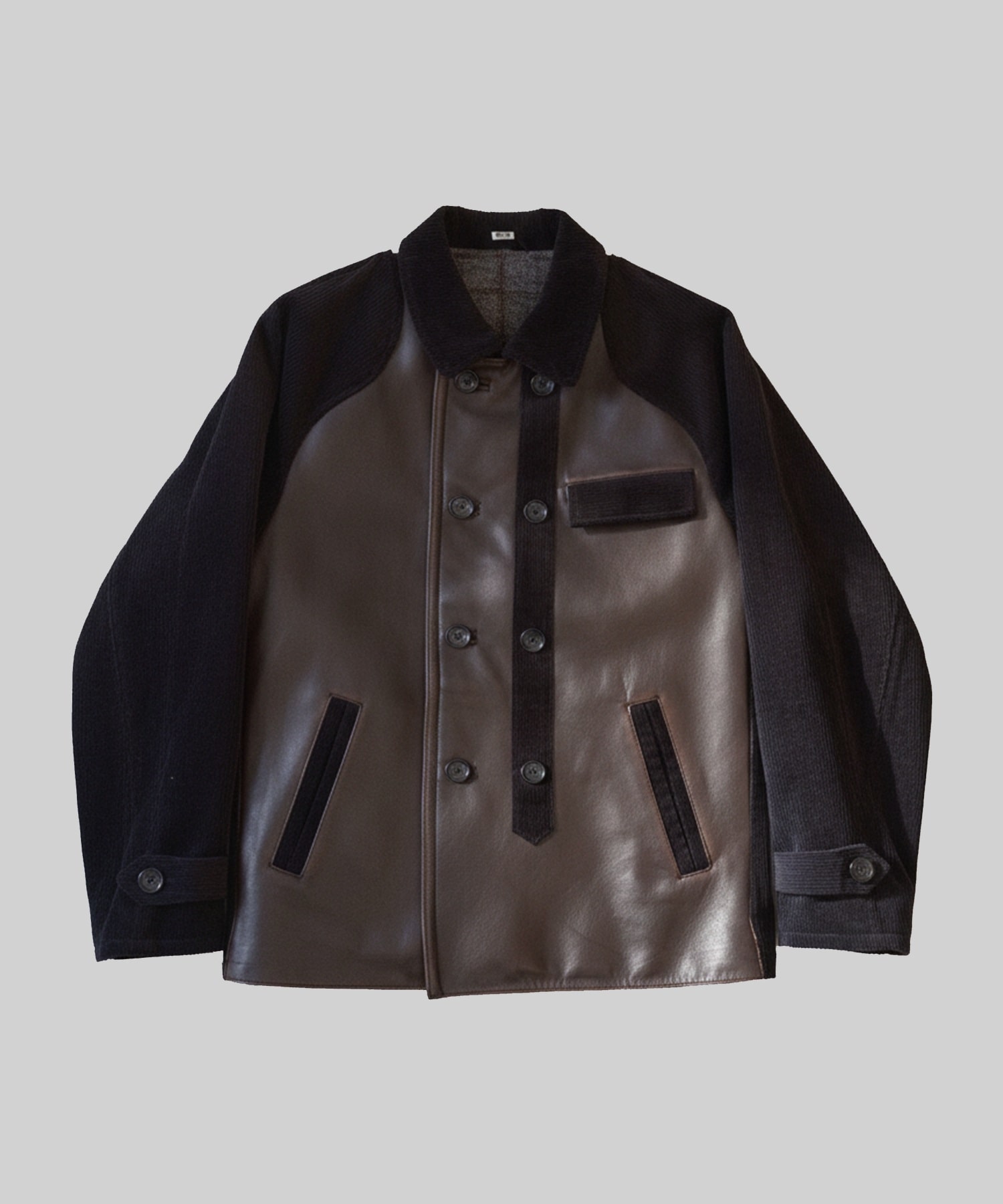 Combination leather jacket