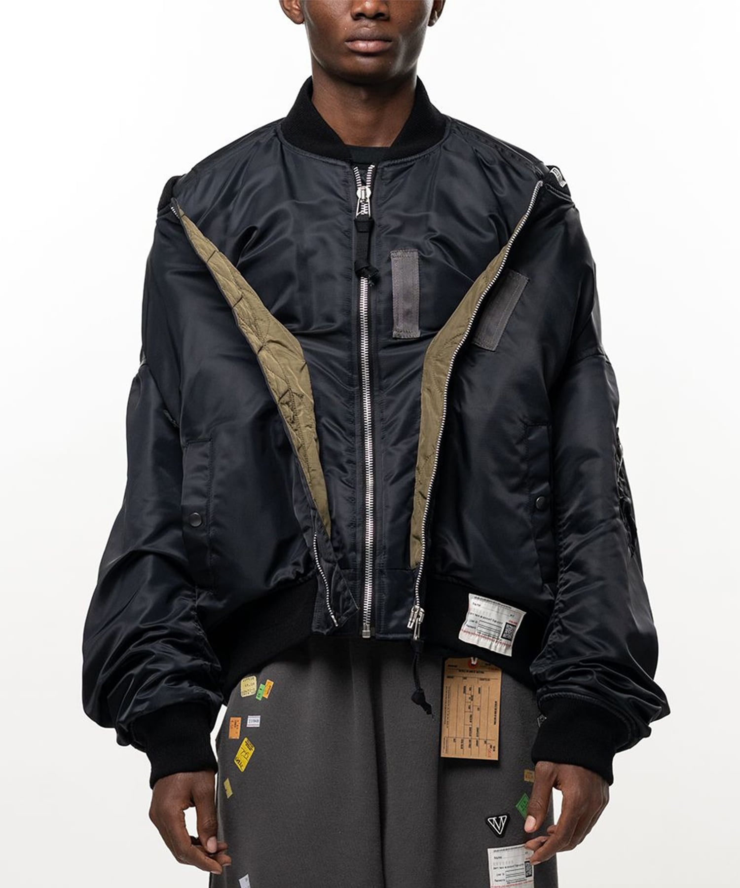 LAYERED BOMBER JACKET
