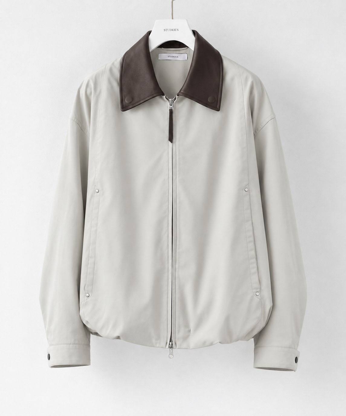 Leather collar Balloon Blouson