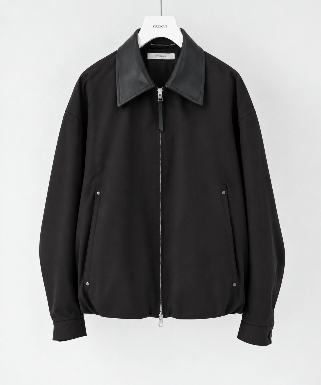 Leather collar Balloon Blouson