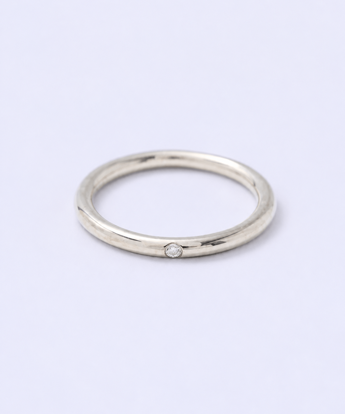 BASIC RING W/ STONE SLV/CLR