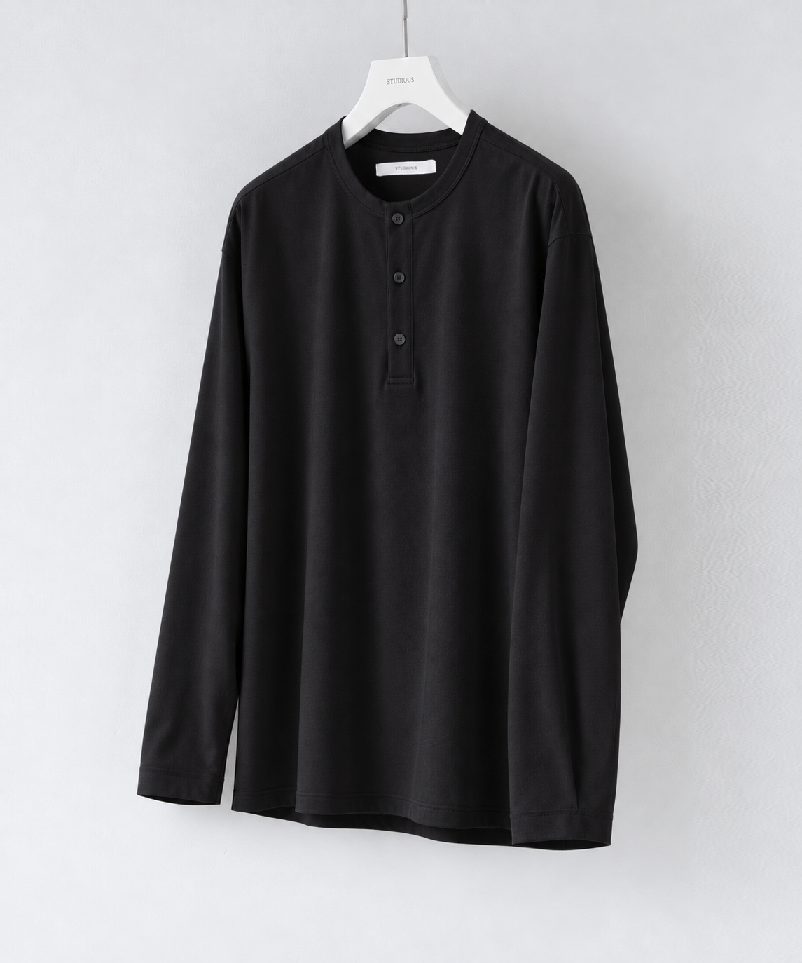 Micro Suede Henley neck