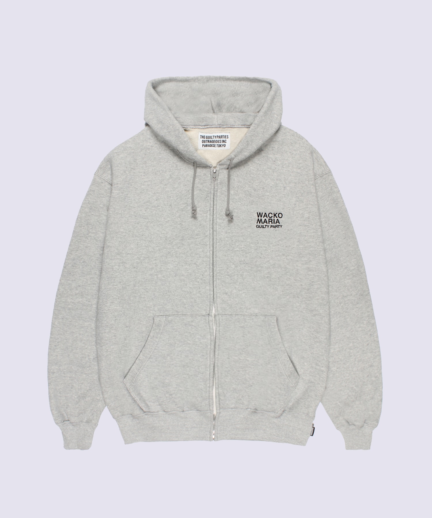 WASHED MIDDLE WEIGHT FULL ZIP HOODED SWEAT SHIRT