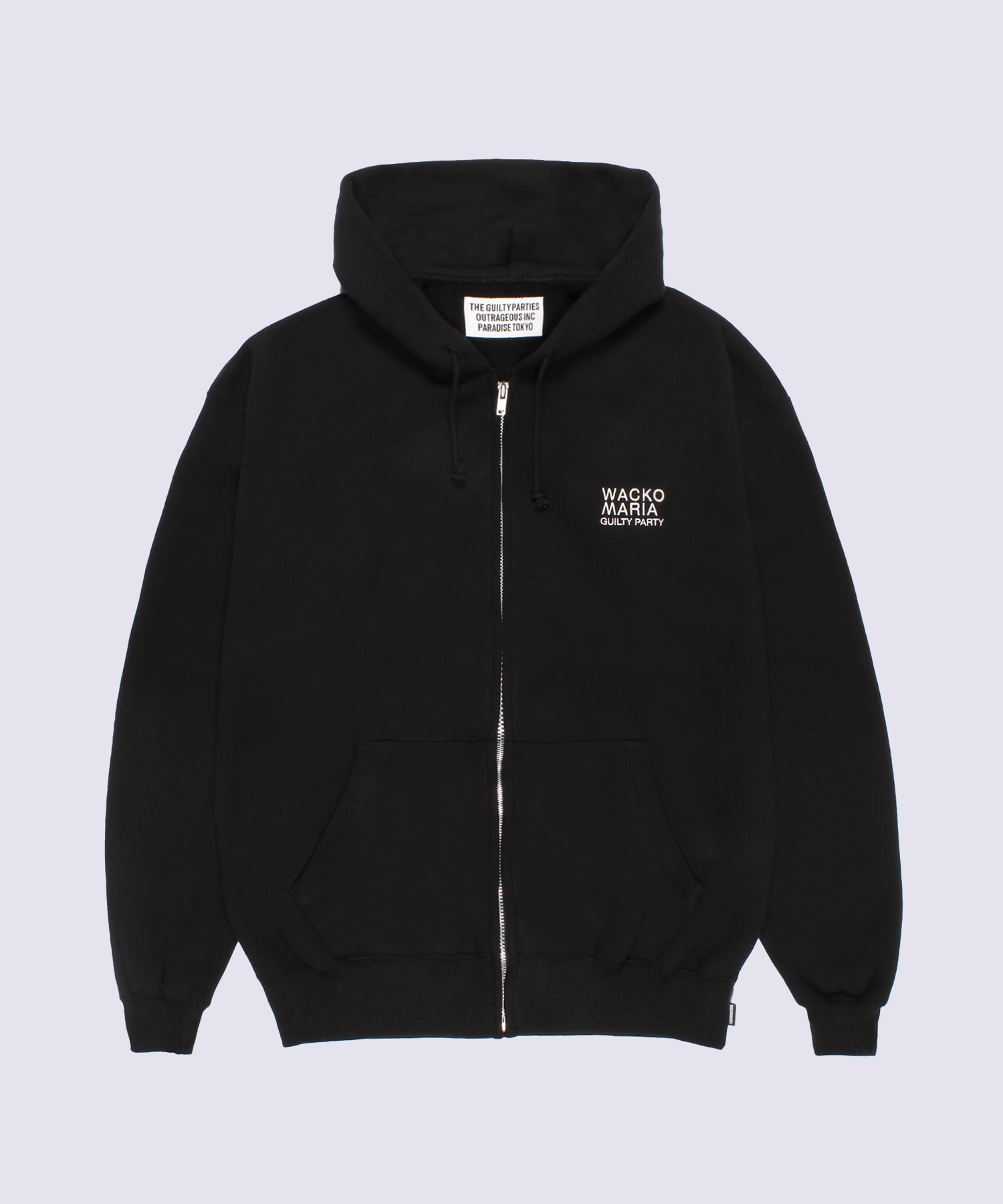 WASHED MIDDLE WEIGHT FULL ZIP HOODED SWEAT SHIRT
