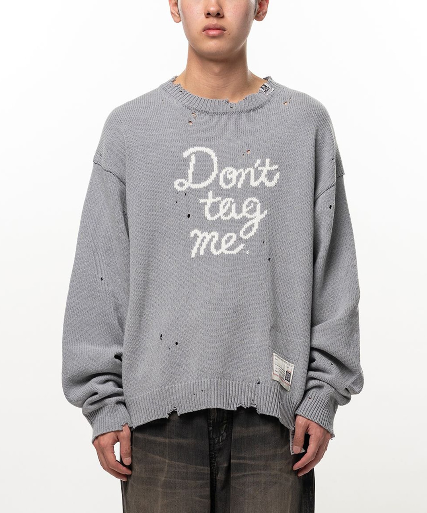 LETTERED KNIT PULLOVER
