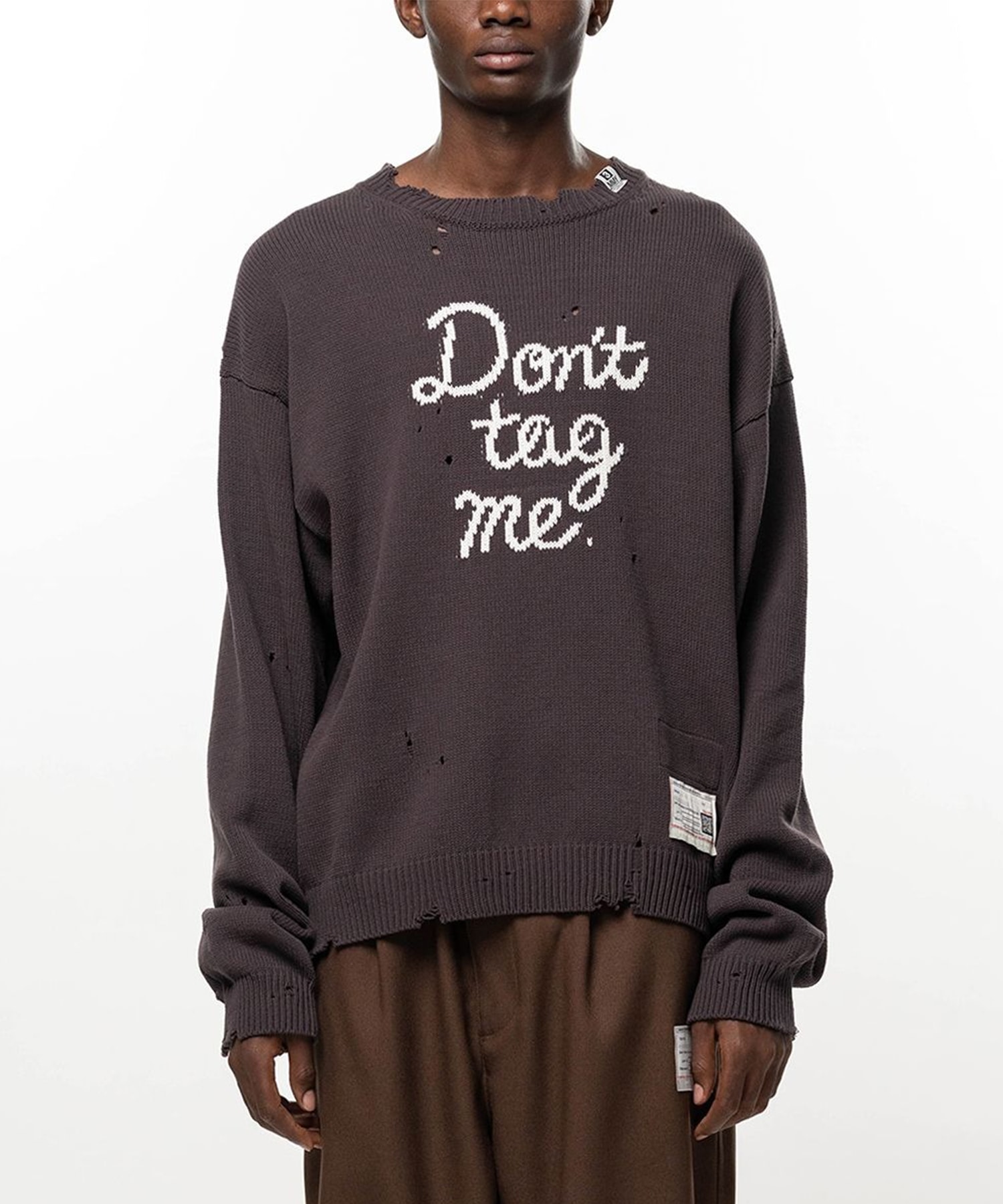 LETTERED KNIT PULLOVER