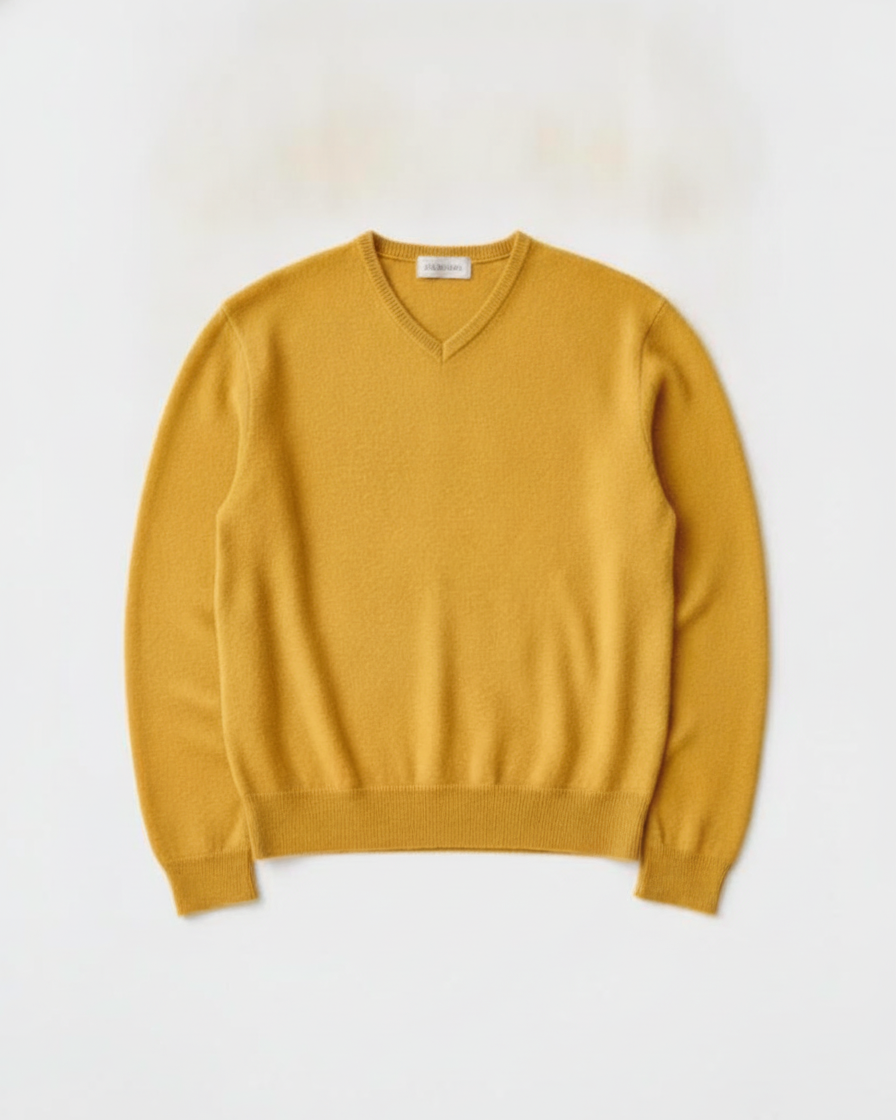 KNITTED V NECK JUMPER