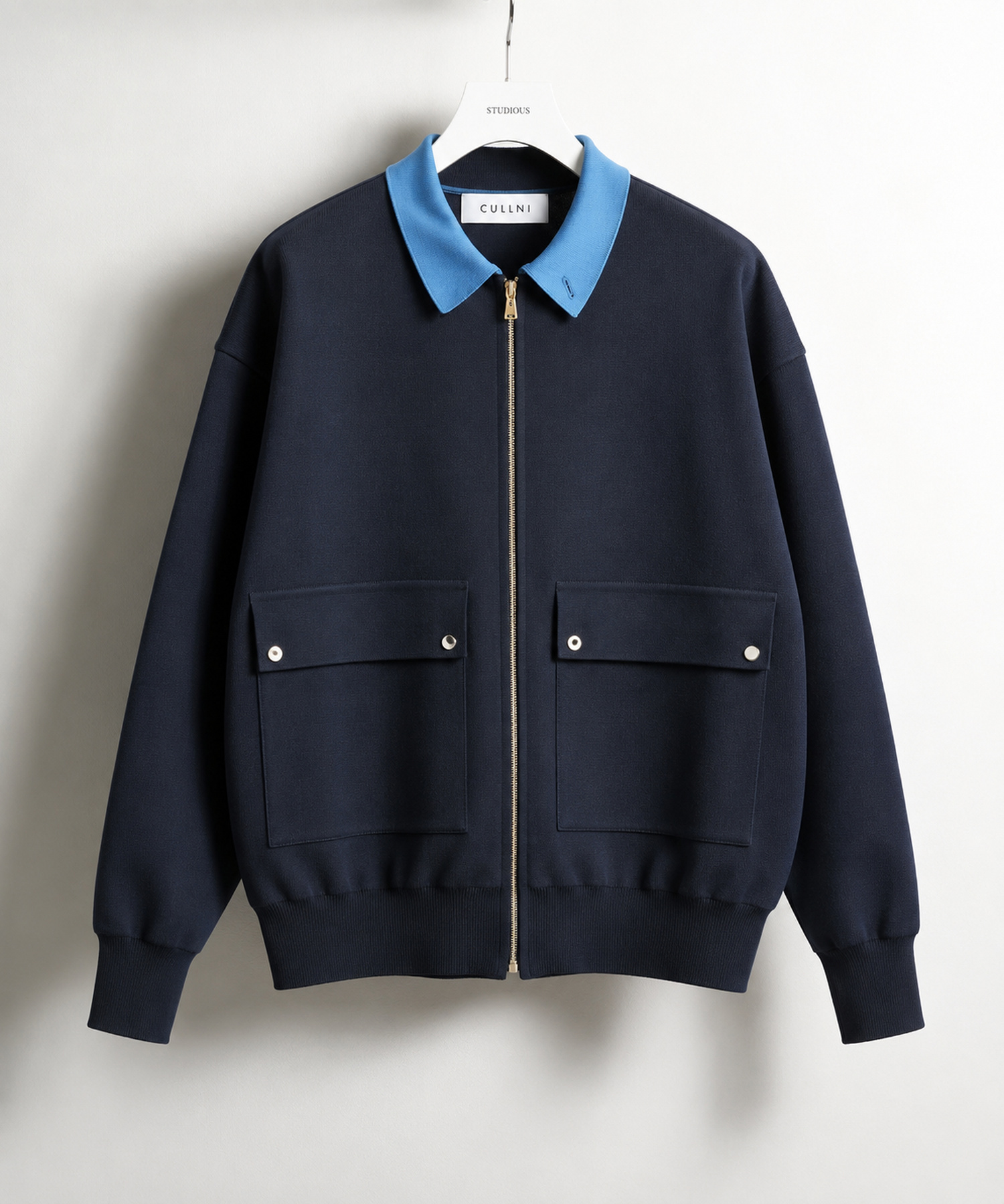 Organic Cotton Smooth Knit Big Pocket Zip Jacket
