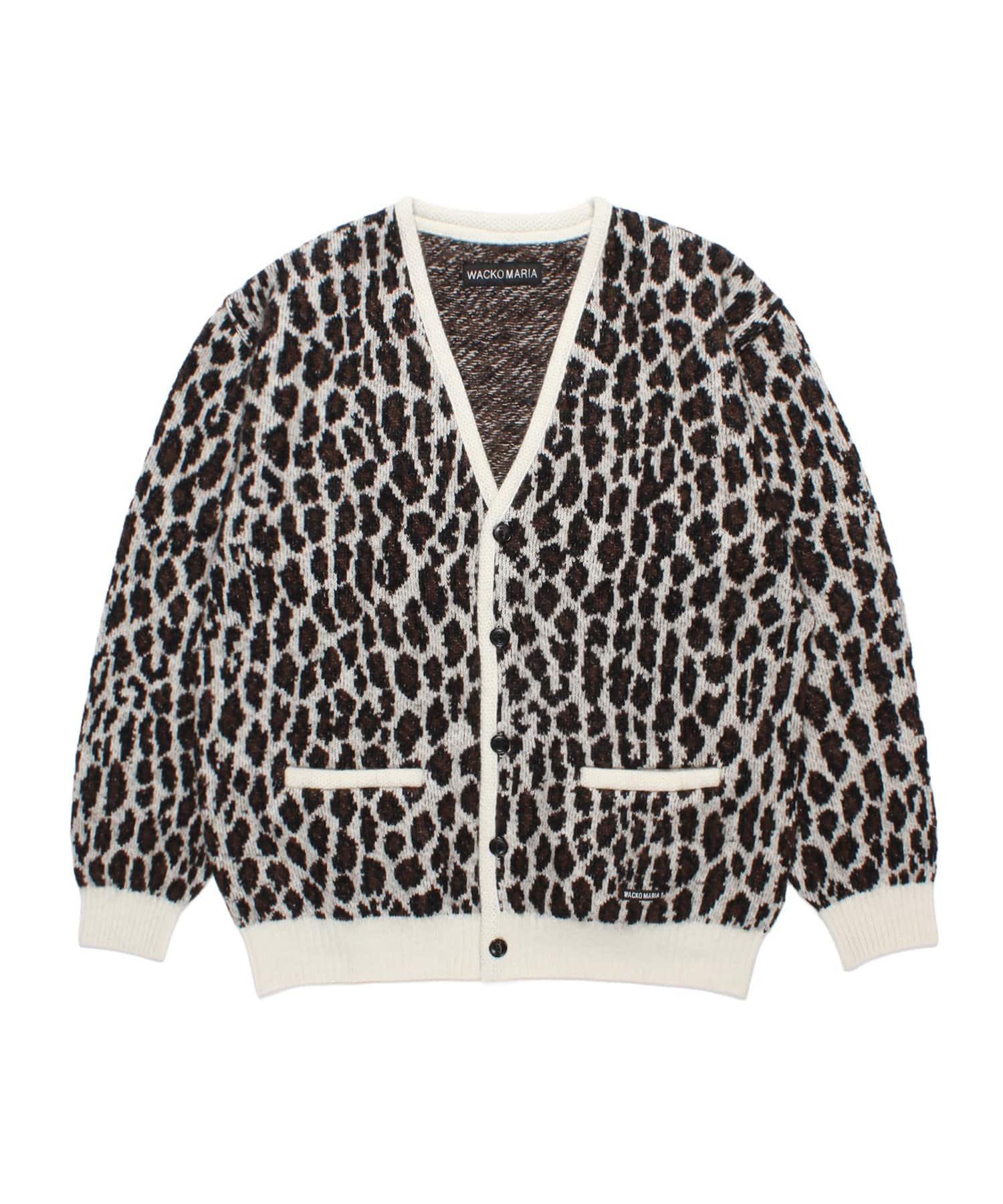 LEOPARD MOHAIR JACQUARD CARDIGAN
