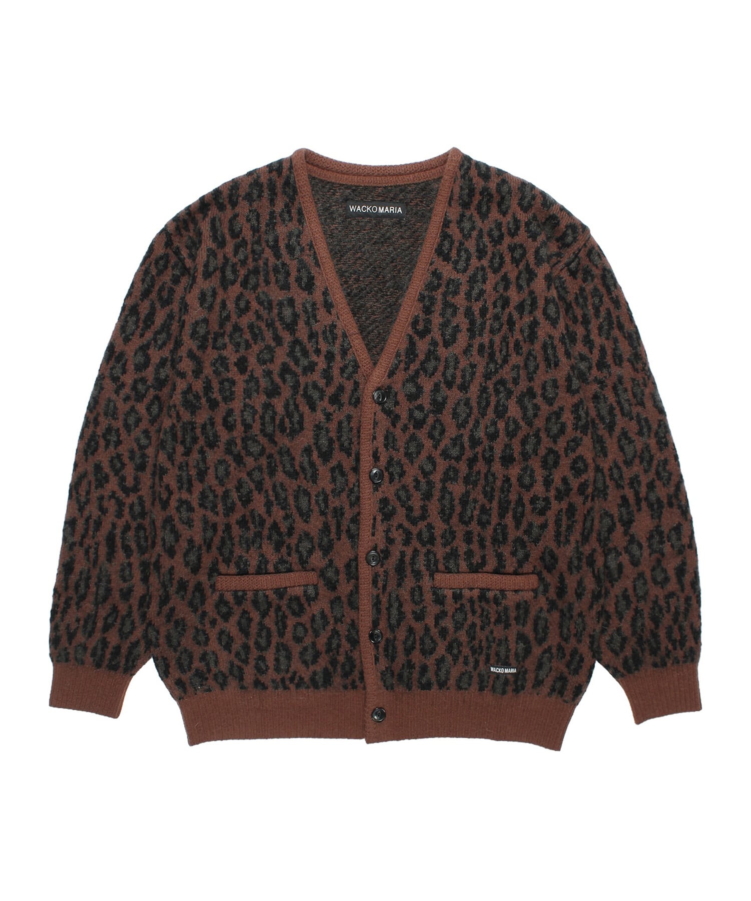 LEOPARD MOHAIR JACQUARD CARDIGAN