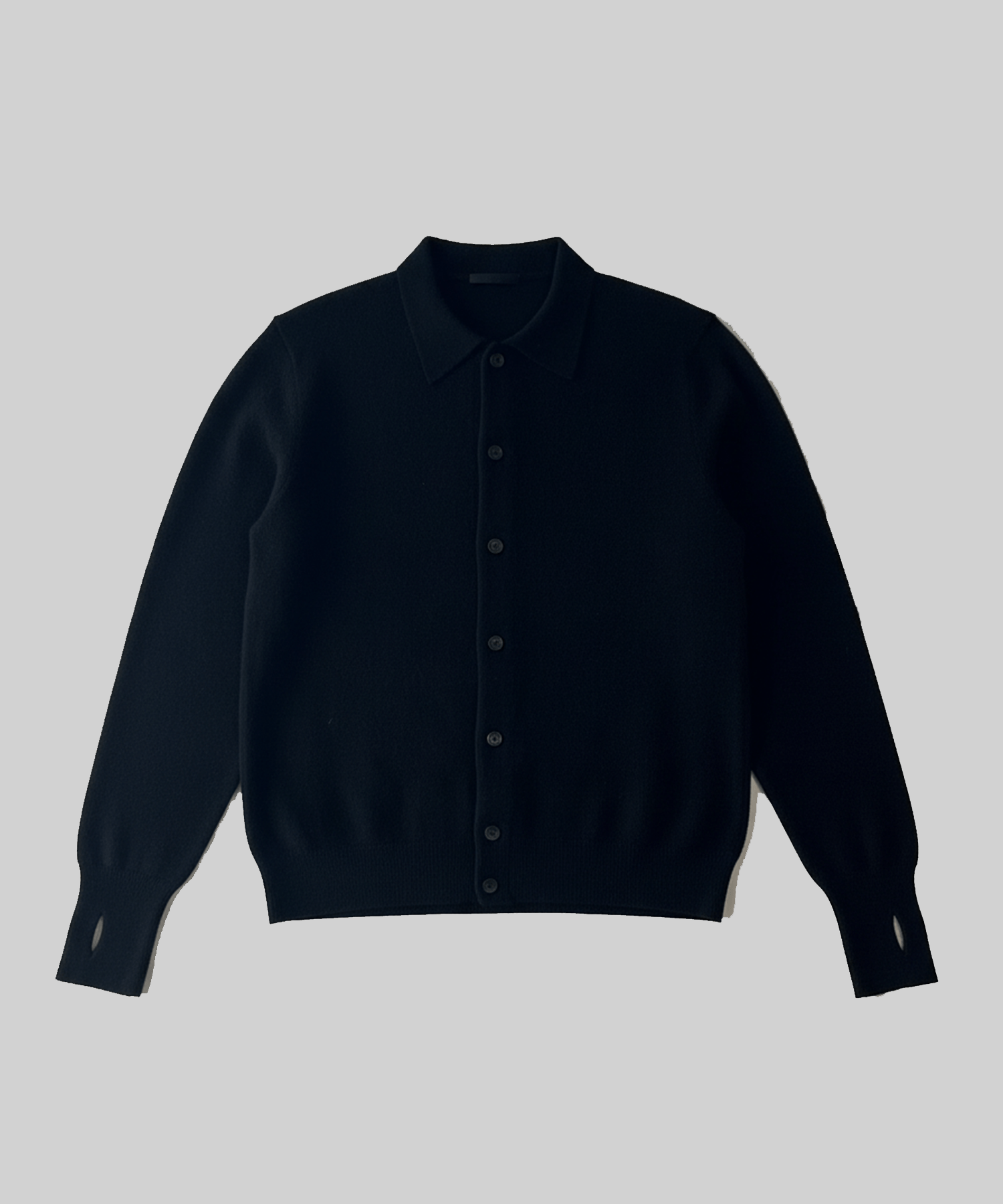 Wool Cashmere Blend Knit Shirt
