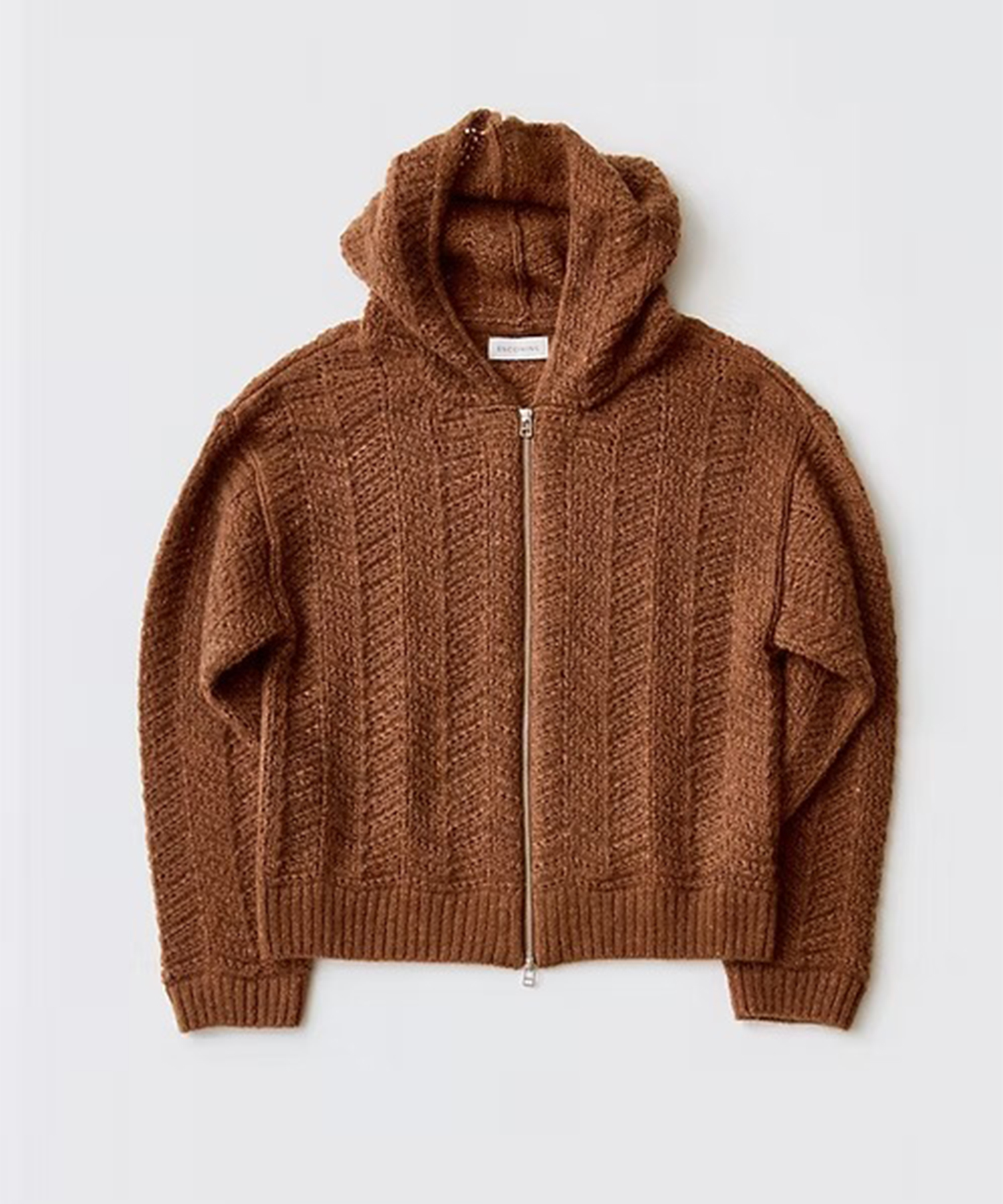 KNITTED MOHAIR HOODIE