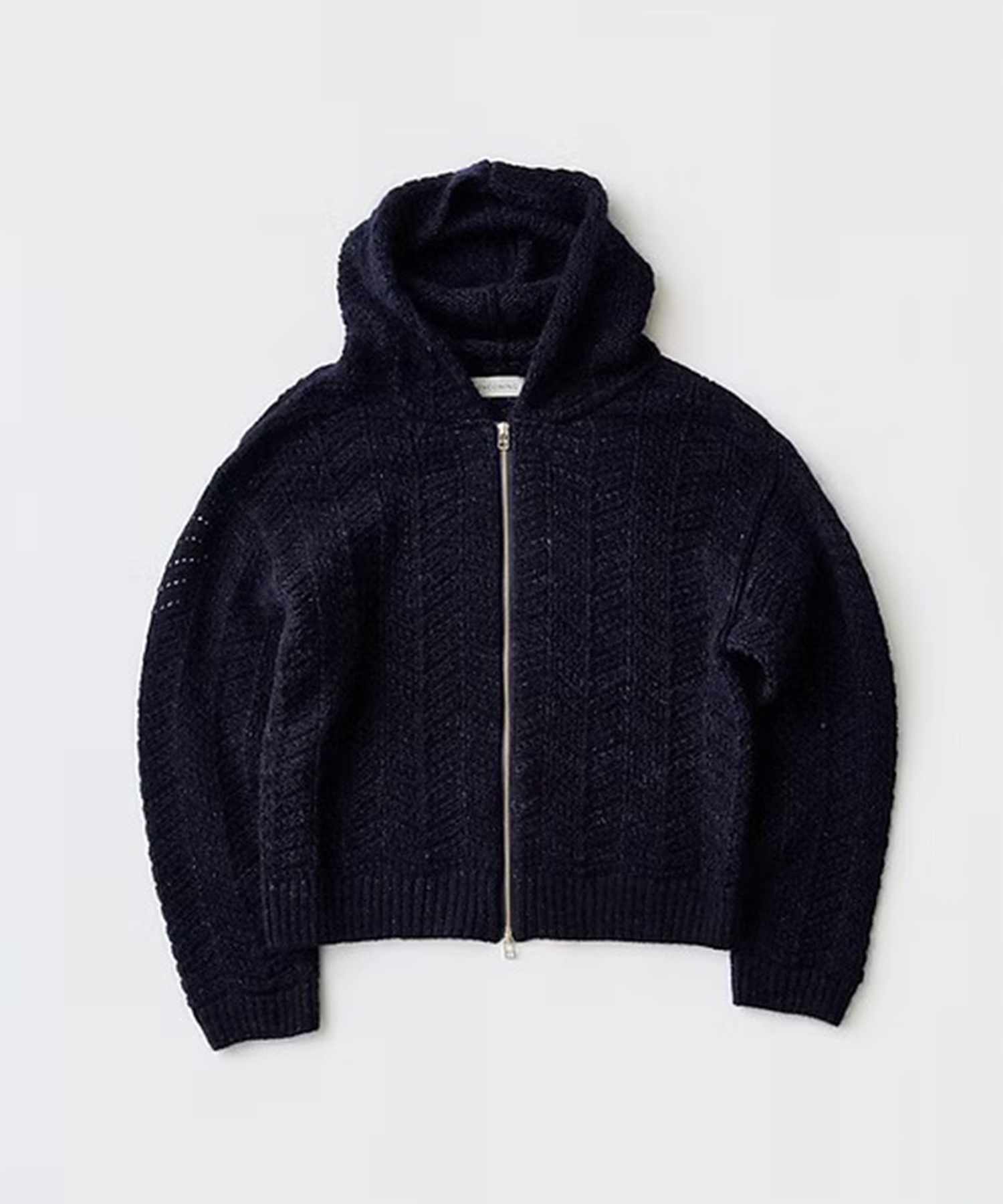 KNITTED MOHAIR HOODIE